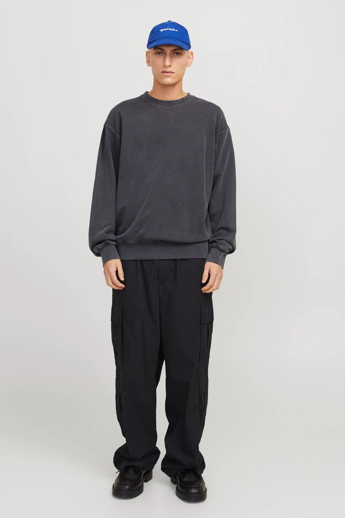 Jack & Jones Jjecharge Erkek Sweatshirt 12268273 Siyah