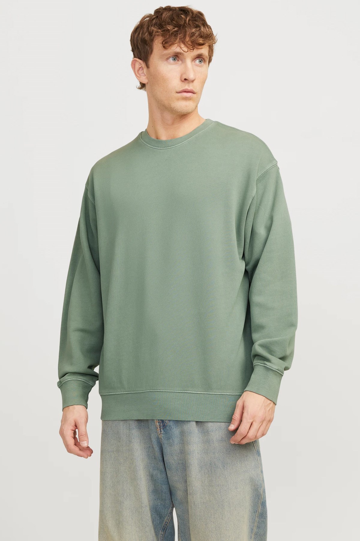 Jack & Jones Jjecharge Erkek Sweatshirt 12268273 Yeşil