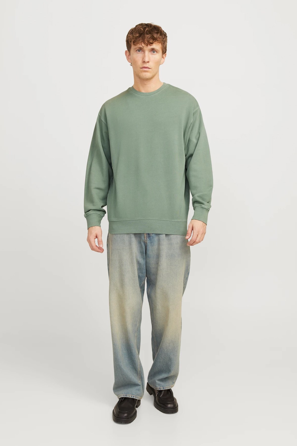 Jack & Jones Jjecharge Erkek Sweatshirt 12268273 Yeşil