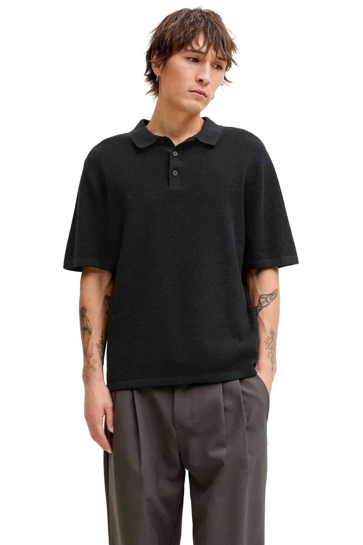 Jack & Jones Jjegeorge Erkek Tişört 12268281 Siyah