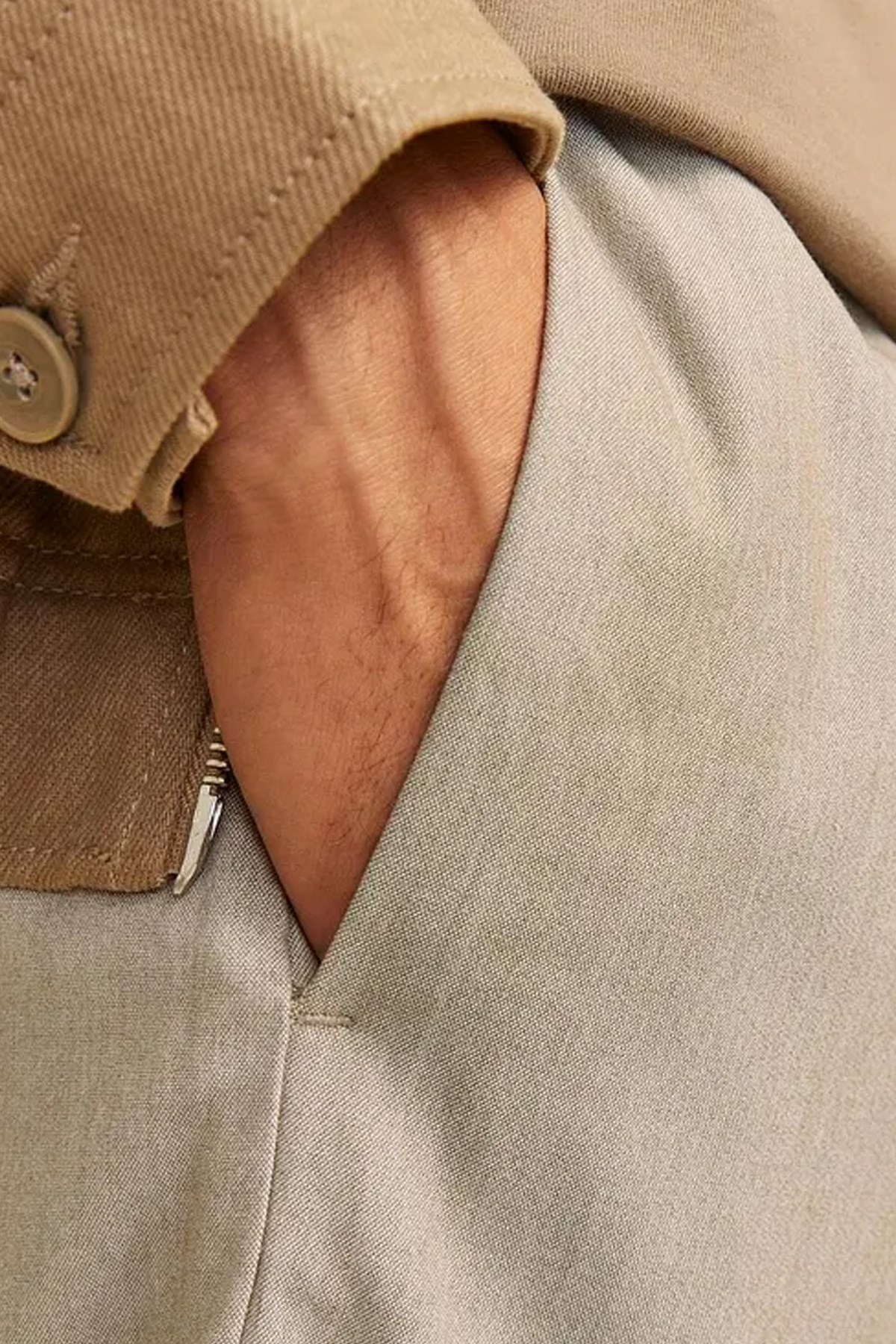 Jack & Jones Jpstkane Erkek Pantolon Bej