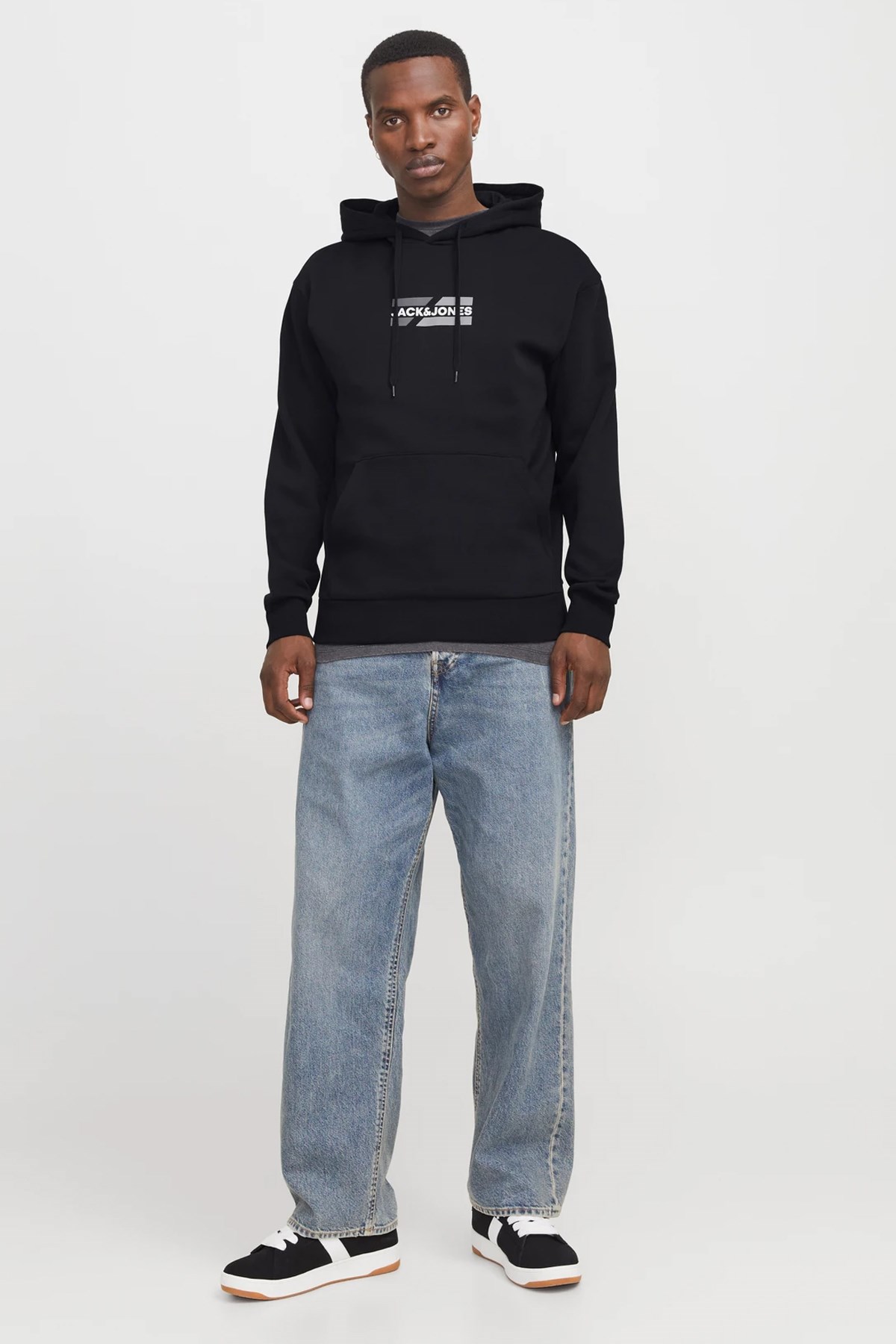 Jack & Jones Jjecorp Graphic Erkek Sweatshirt 12268422 Siyah