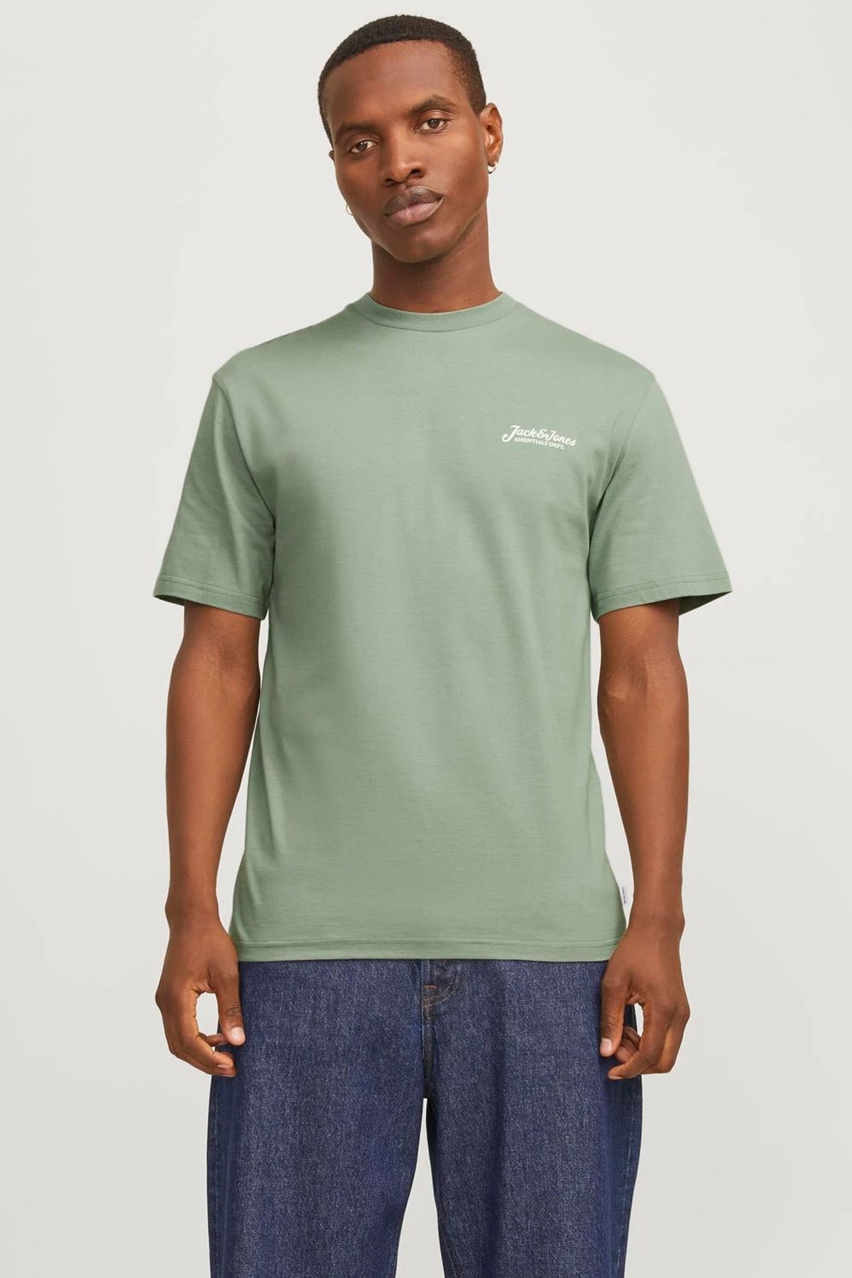 Jack & Jones Jjbeau Erkek Tişört 12268434 Yeşil