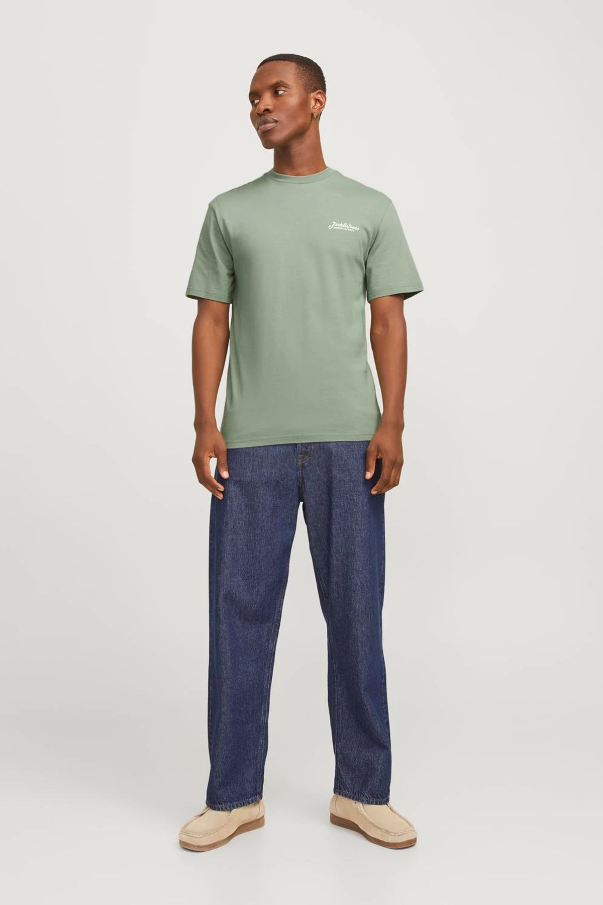 Jack & Jones Jjbeau Erkek Tişört 12268434 Yeşil
