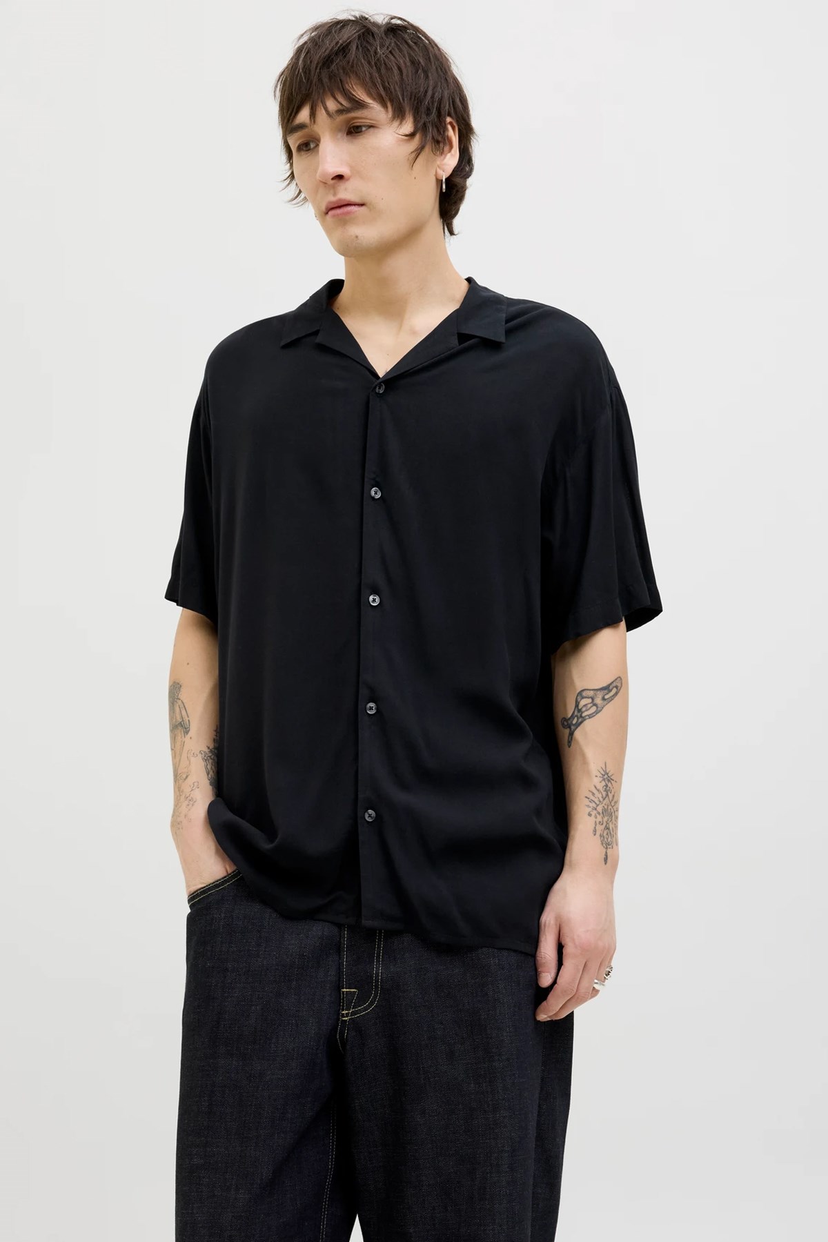 Jack & Jones Jjejeff Solid Resort Erkek Gömlek 12268443 Siyah