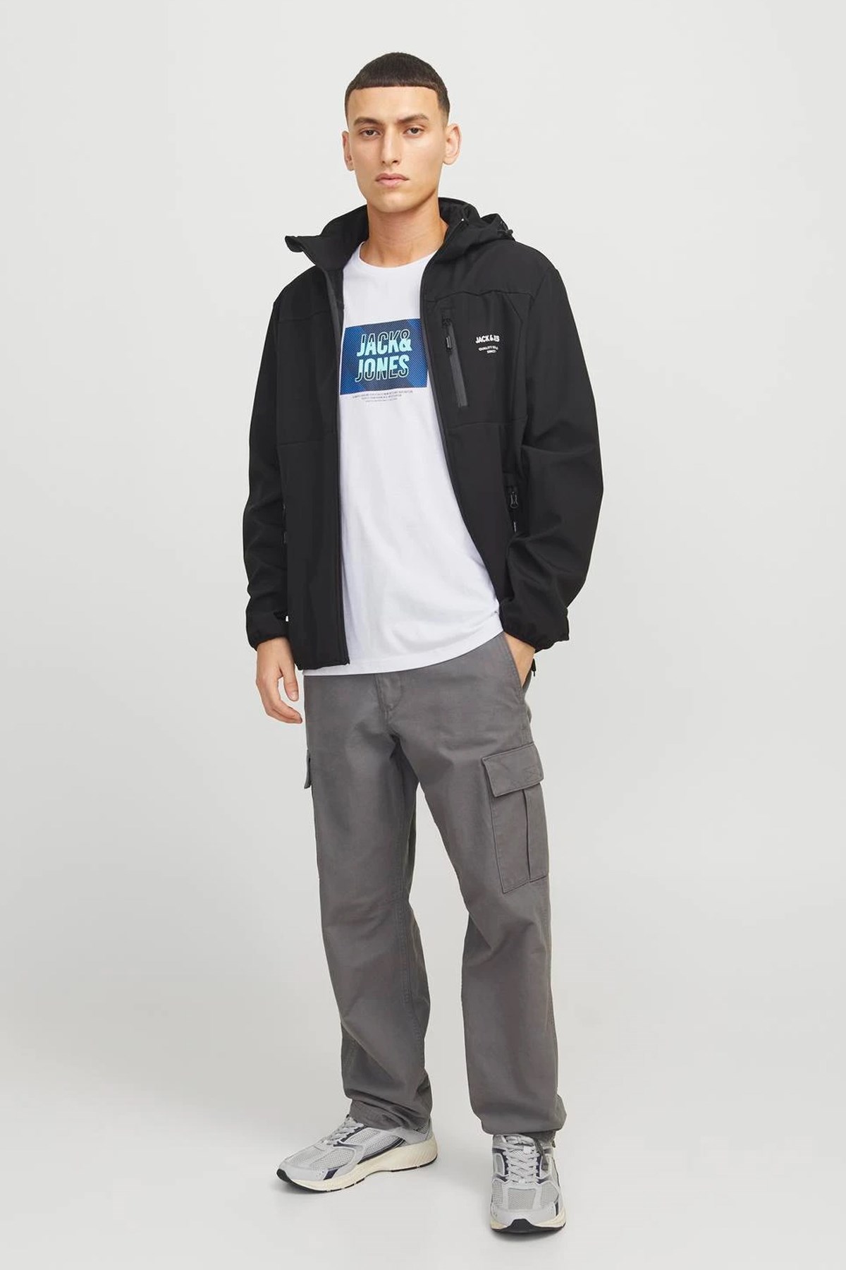 Jack & Jones Jjhudson Ln Erkek Tişört 12268477 Beyaz