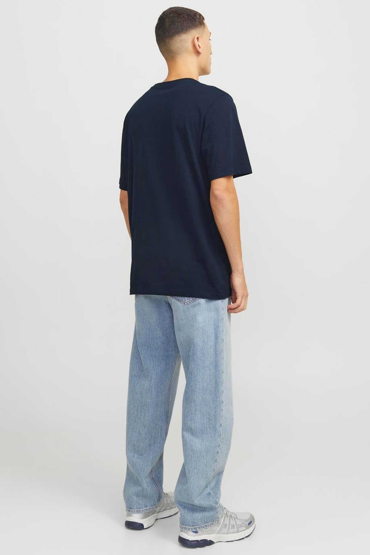 Jack & Jones Jjhudson Ln Erkek Tişört 12268477 Mavi