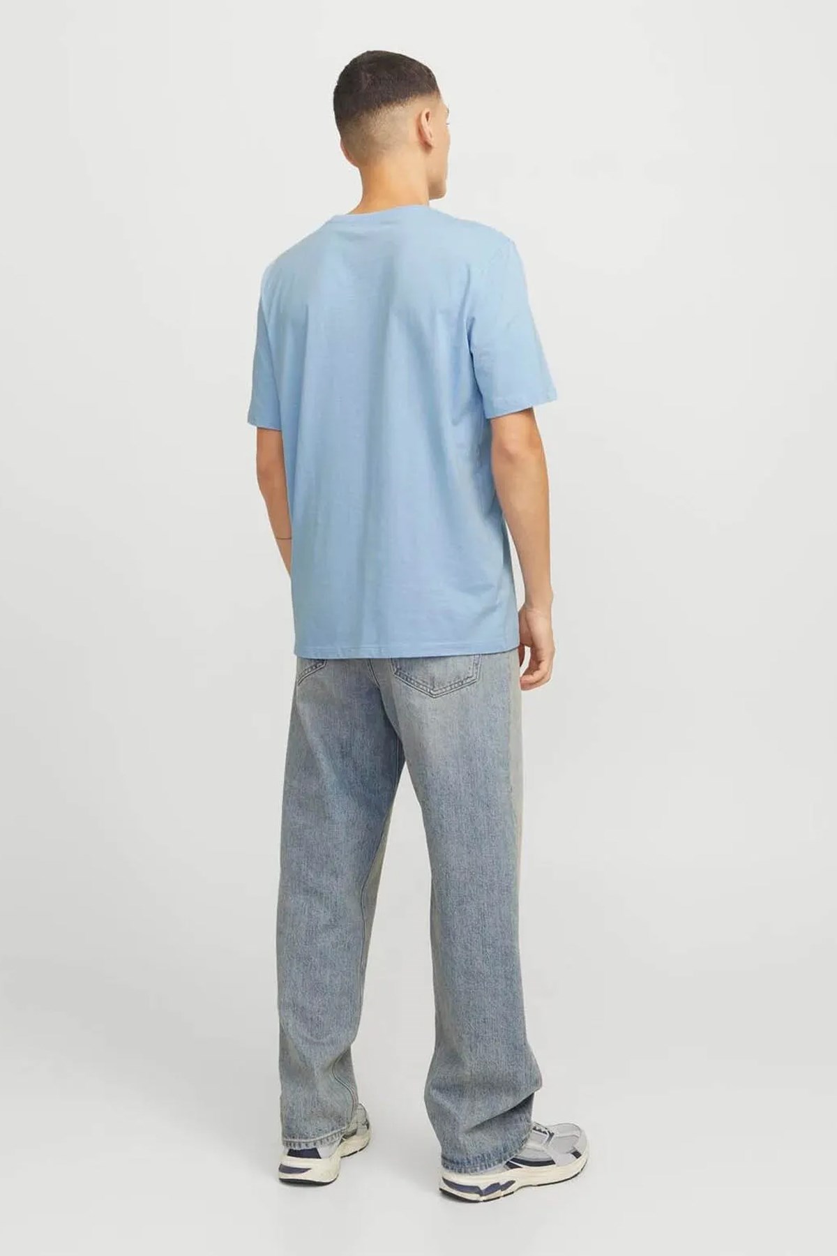 Jack & Jones Jjhudson Ln Erkek Tişört 12268477 Açık Mavi