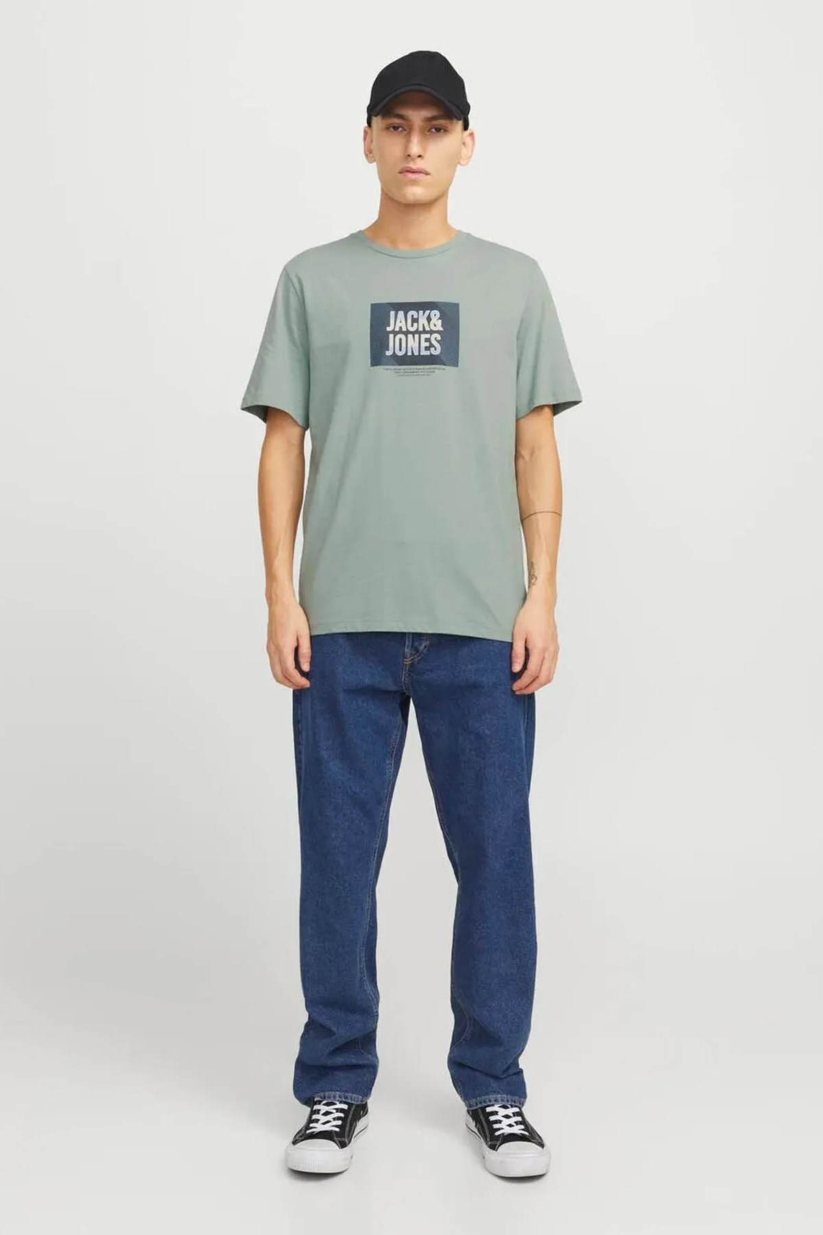 Jack & Jones Jjhudson Ln Erkek Tişört 12268477 Yeşil