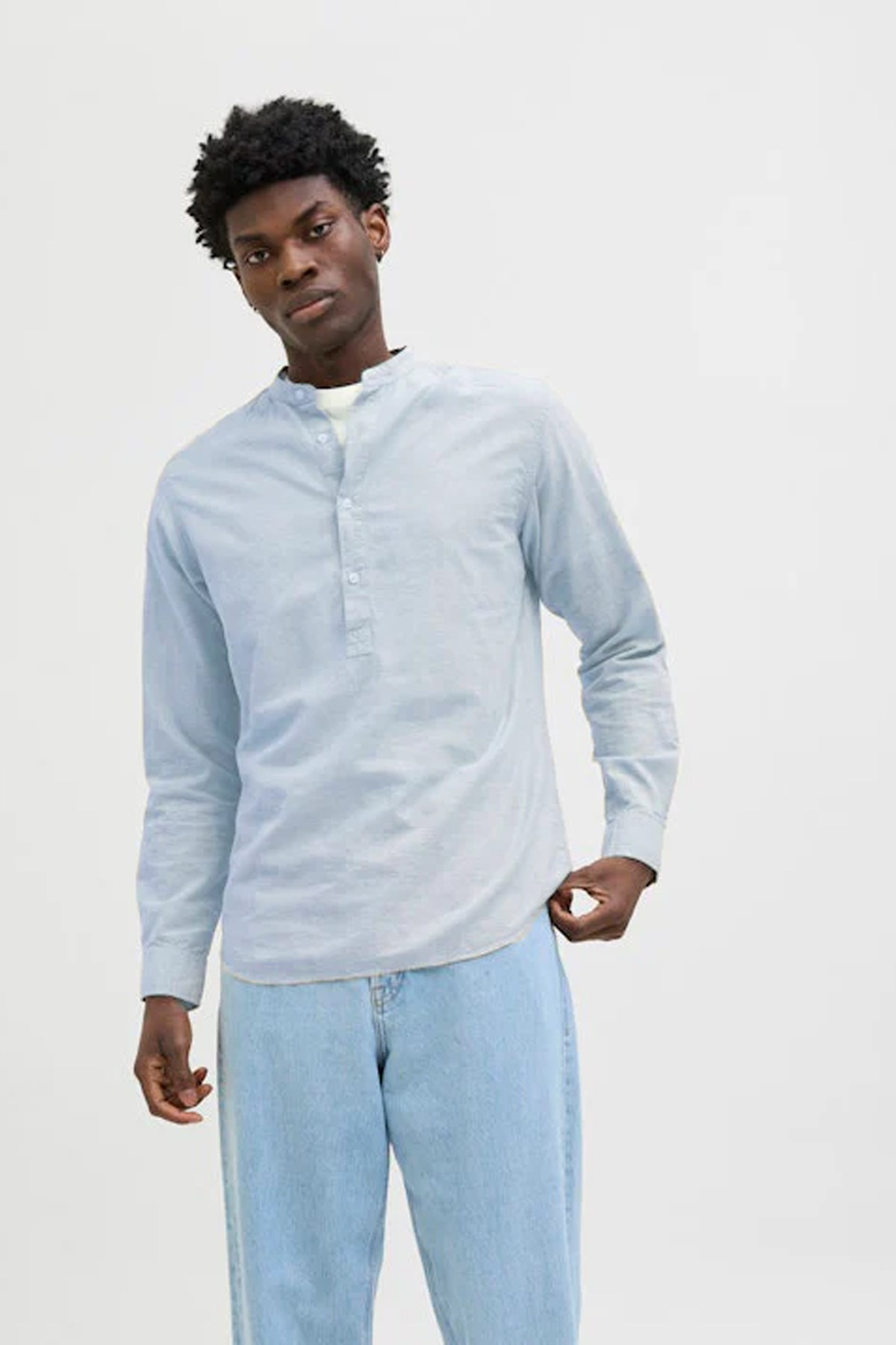 Jack & Jones Jjbreeze Half Erkek Gömlek 12268968 Mavi
