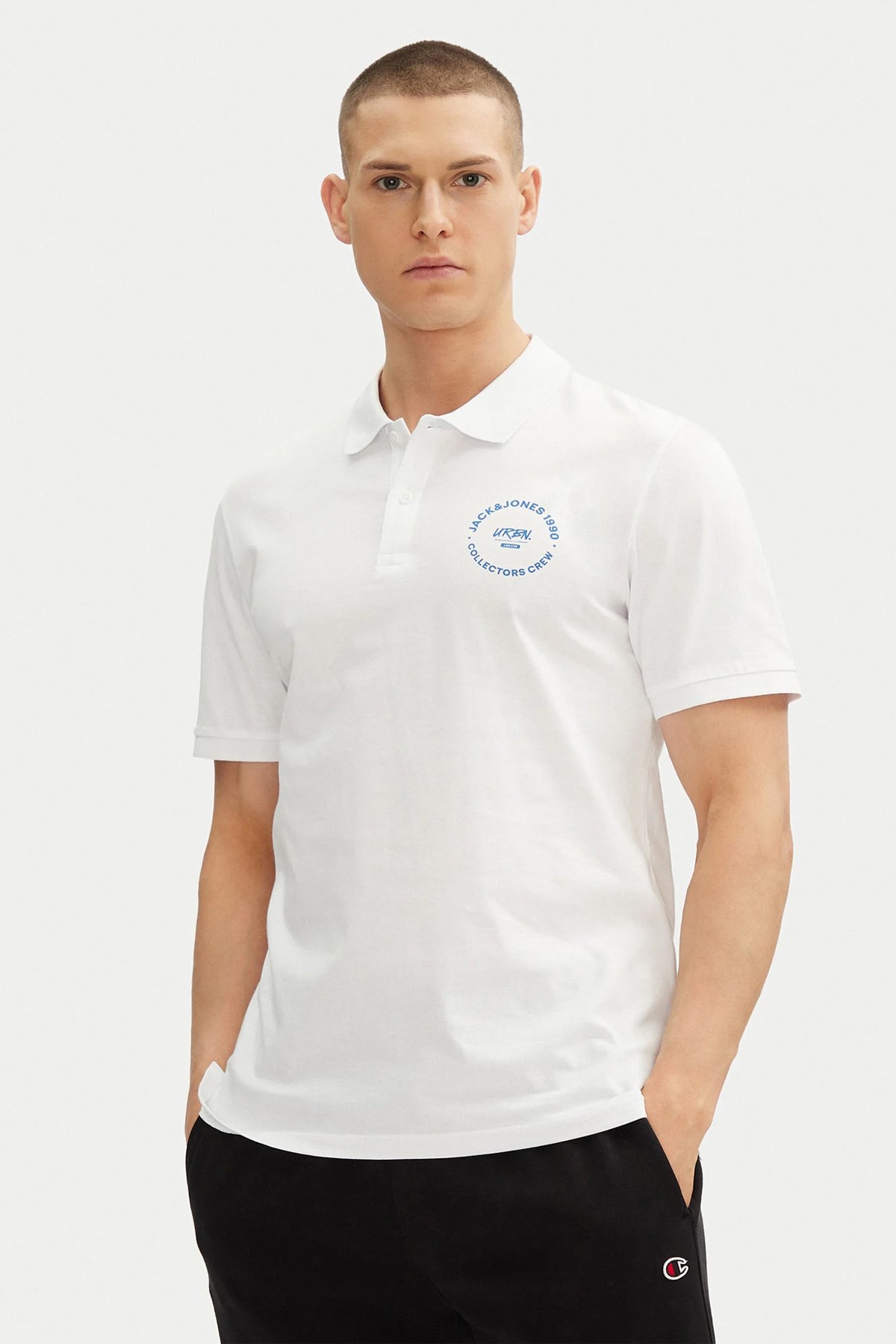 Jack & Jones Jjsimon Erkek Polo Yaka Tişört 12269299 Beyaz
