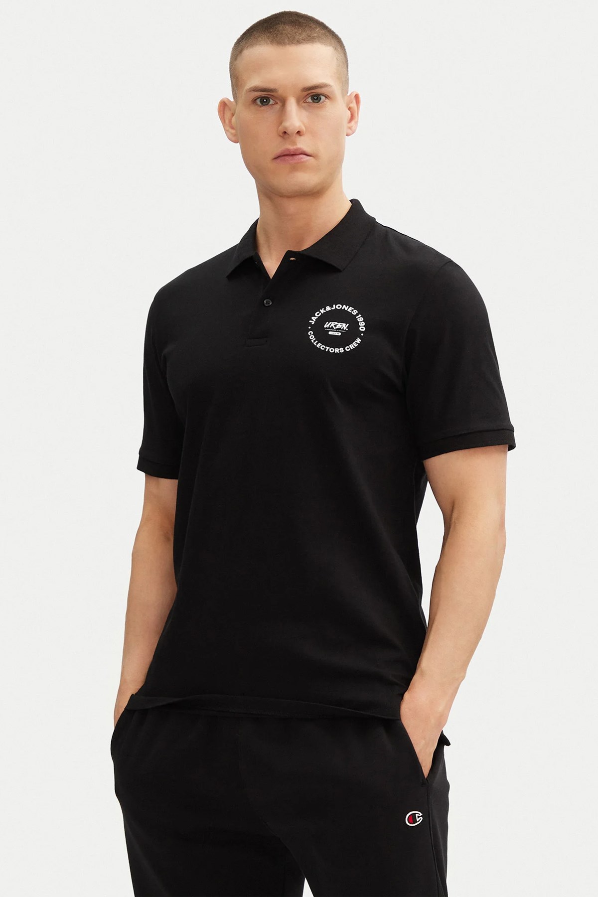 Jack & Jones Jjsimon Erkek Polo Yaka Tişört 12269299 Siyah