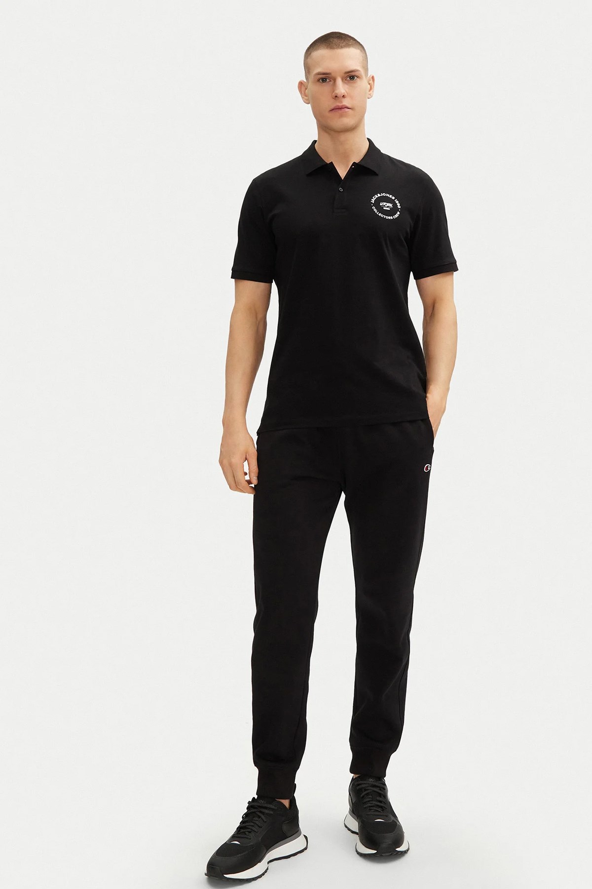 Jack & Jones Jjsimon Erkek Polo Yaka Tişört 12269299 Siyah