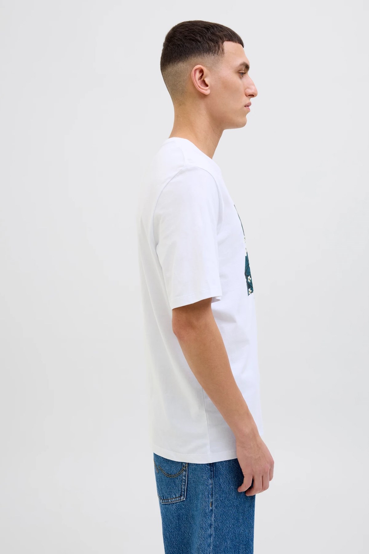 Jack & Jones Jjhawaii Shape Erkek Tişört Beyaz