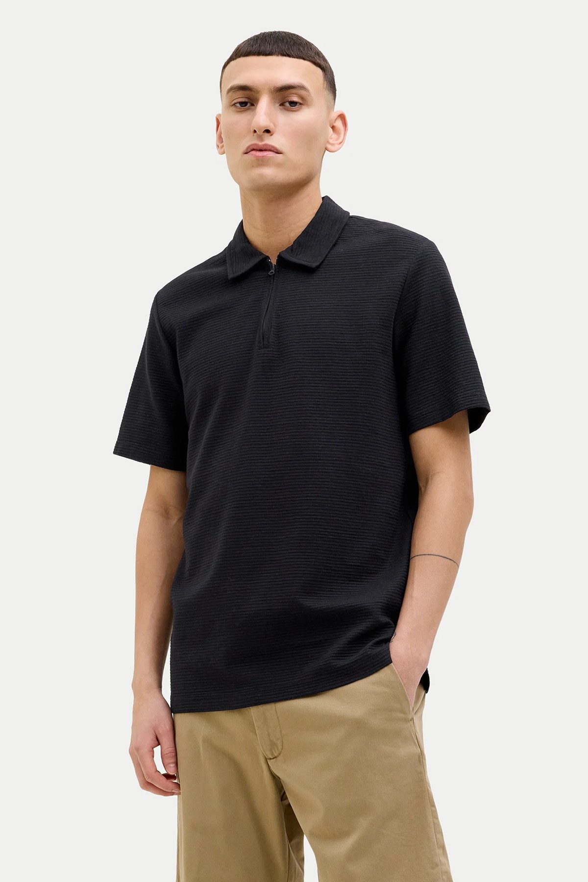 Jack & Jones Jjbenja Erkek Polo Yaka Tişört 12269338 Siyah