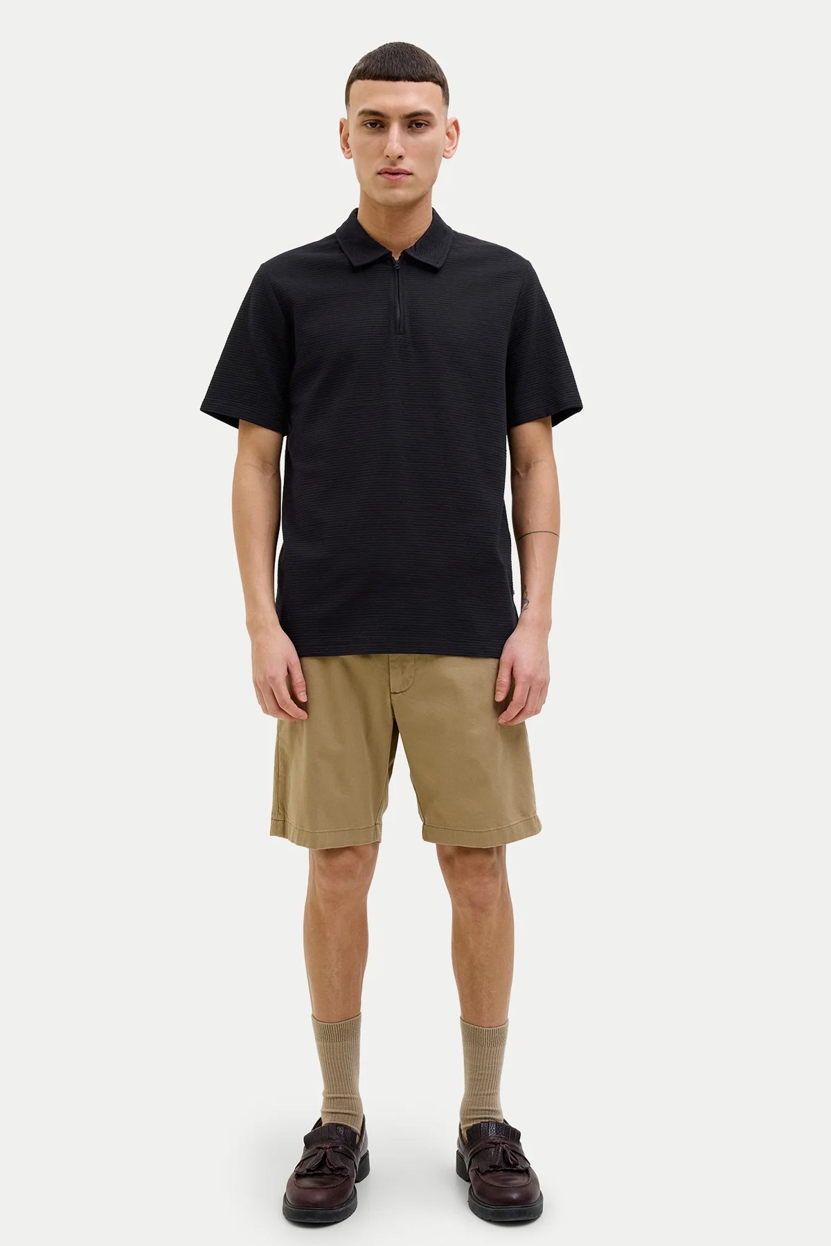 Jack & Jones Jjbenja Erkek Polo Yaka Tişört 12269338 Siyah