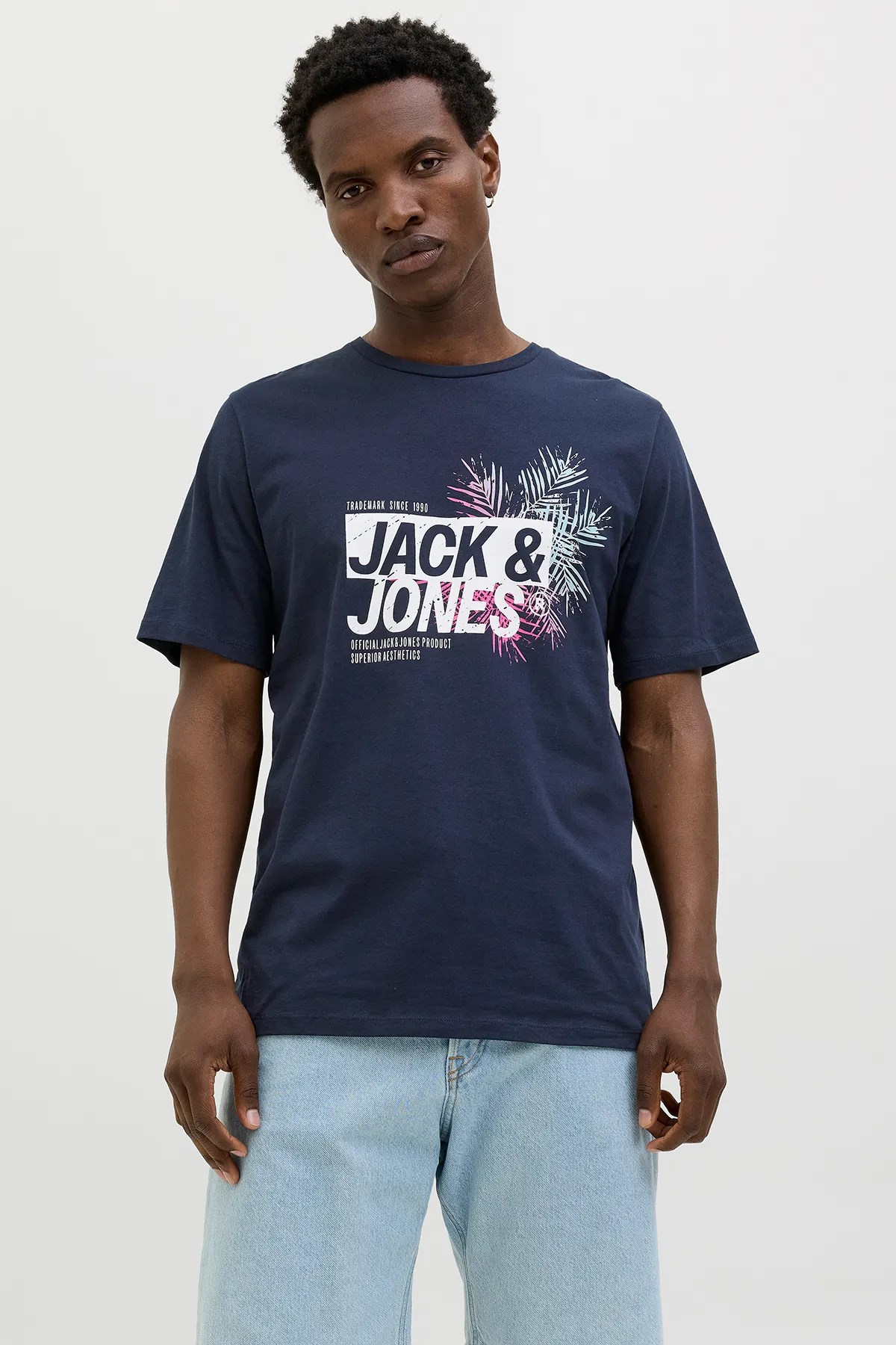 Jack & Jones Jjjaxon Erkek Tişört Mavi
