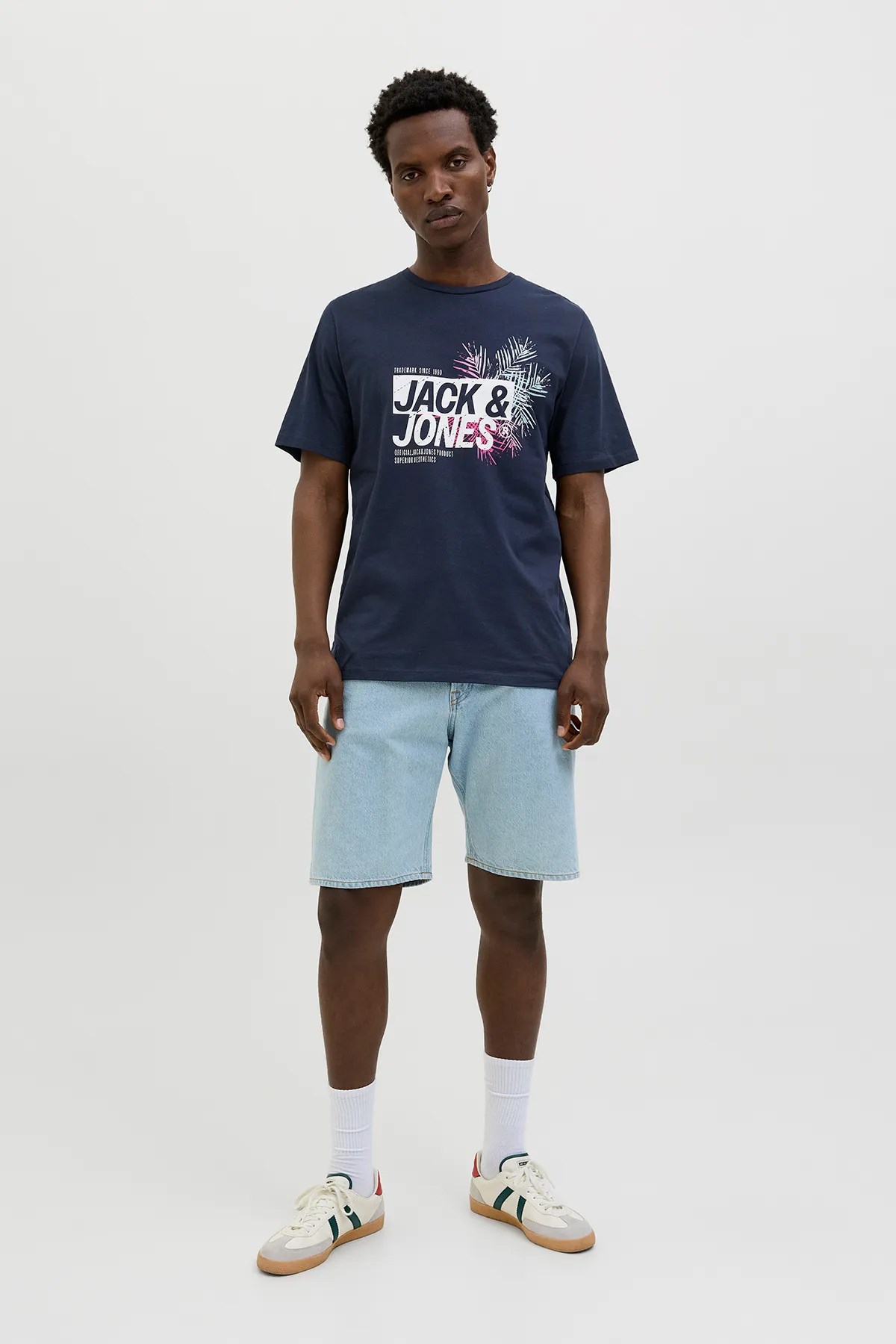 Jack & Jones Jjjaxon Erkek Tişört Mavi