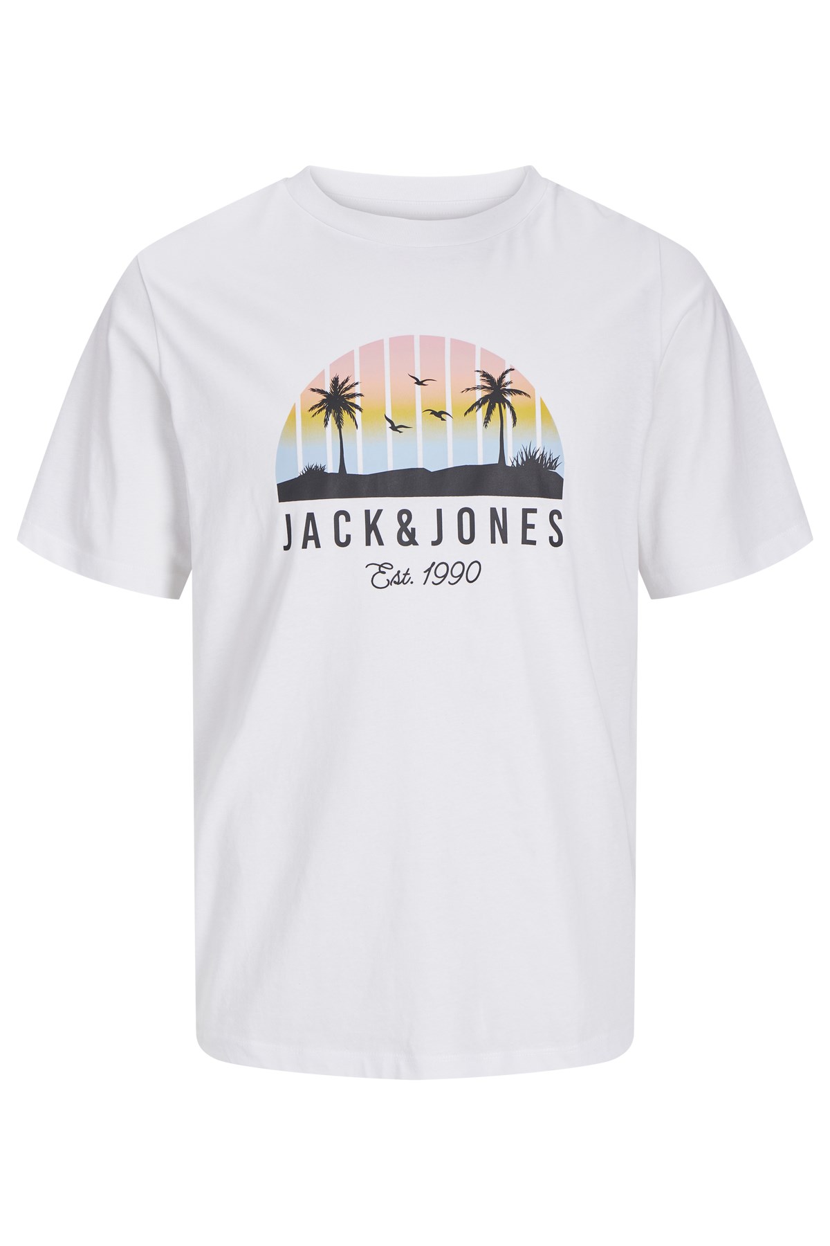 Jack & Jones Jjpalm Erkek Tişört Beyaz