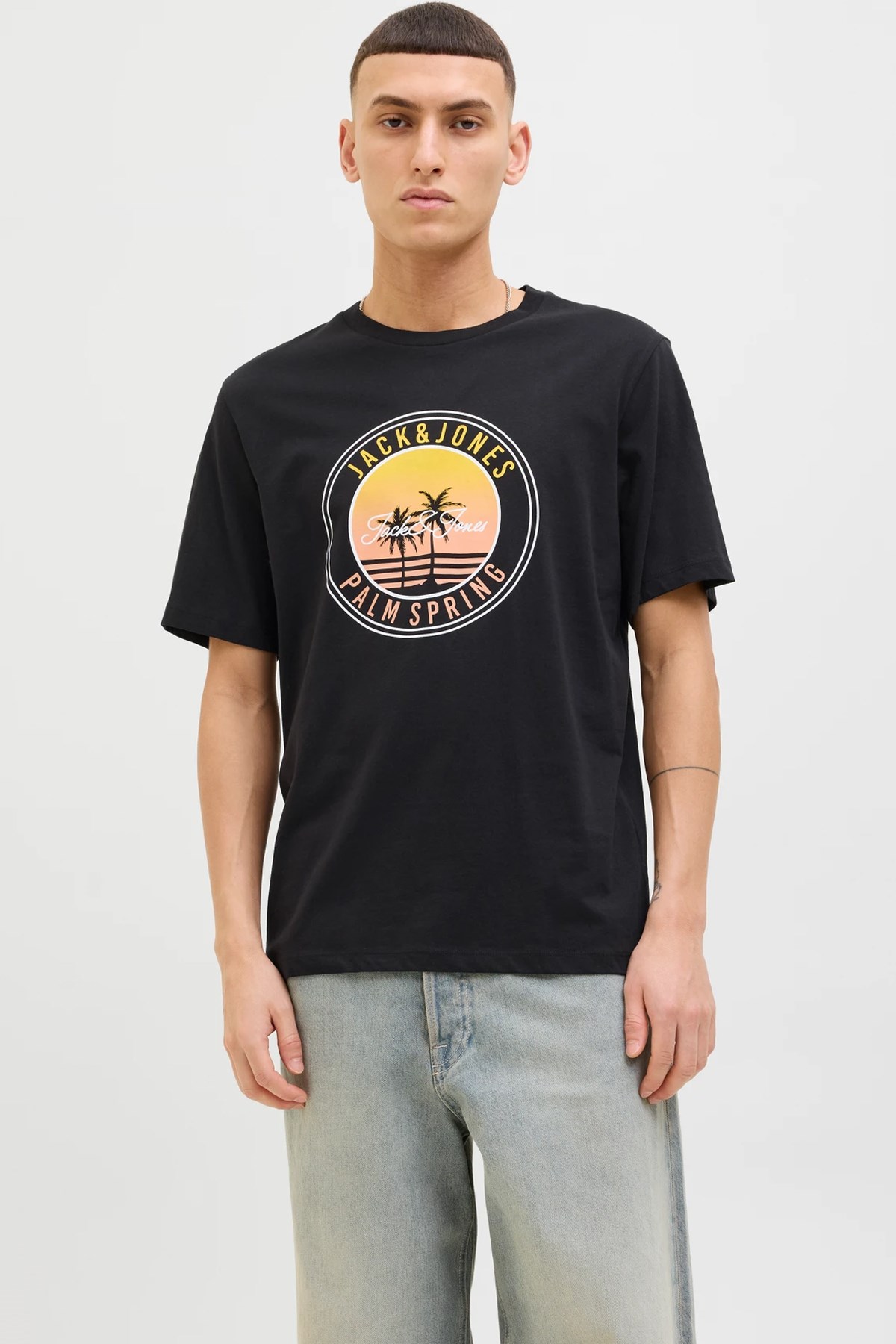 Jack & Jones Jjpalm Erkek Tişört Siyah
