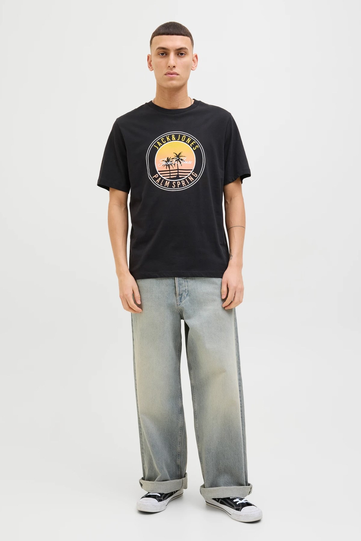 Jack & Jones Jjpalm Erkek Tişört Siyah