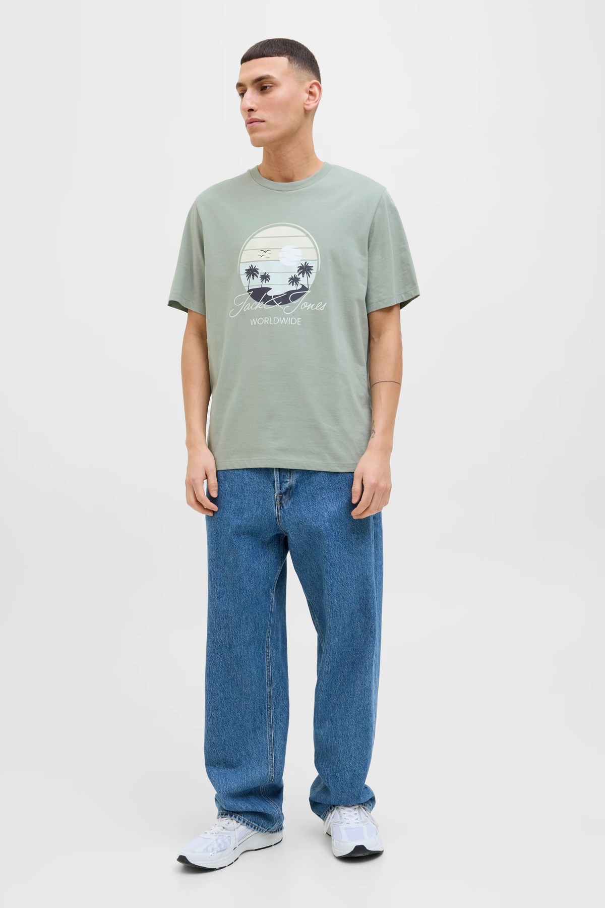 Jack & Jones Jjpalm Erkek Tişört Yeşil