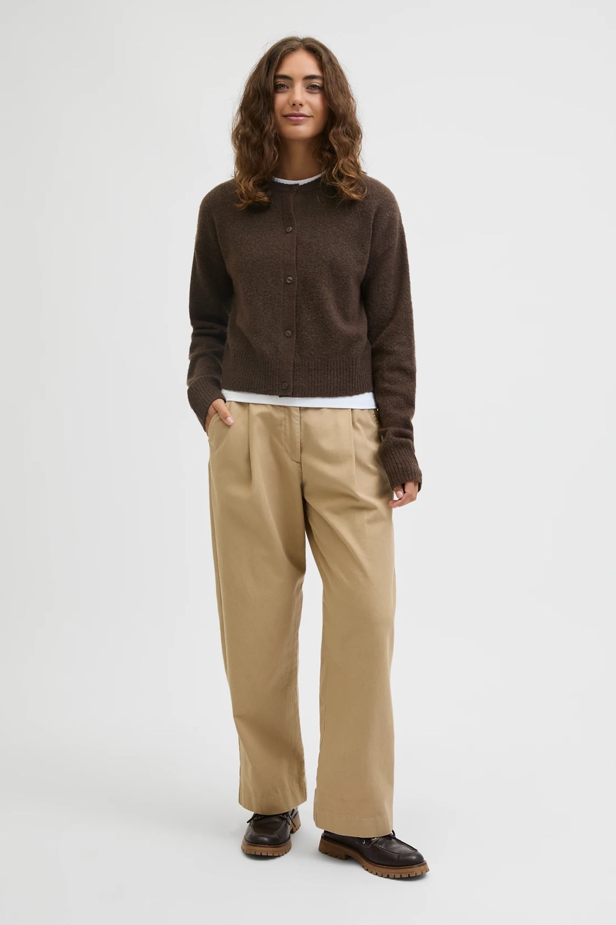 Jack & Jones Jxnatalie Kadın Kazak 12269779 Kahverengi