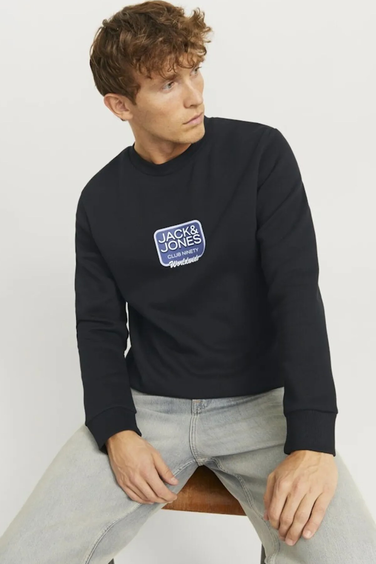 Jack & Jones Joreaton Erkek Sweat 12270010 Siyah