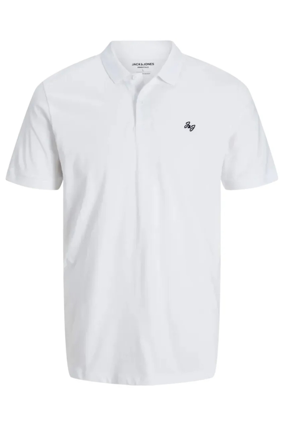 Jack & Jones Jjejersey Logo Erkek Polo Yaka Tişört 12270084 Beyaz