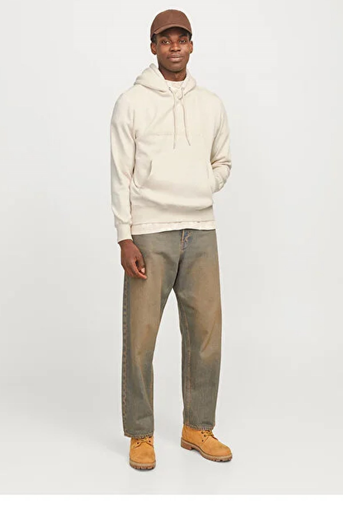 Jack & Jones Jorfrederiksberg Erkek Sweatshirt Beyaz