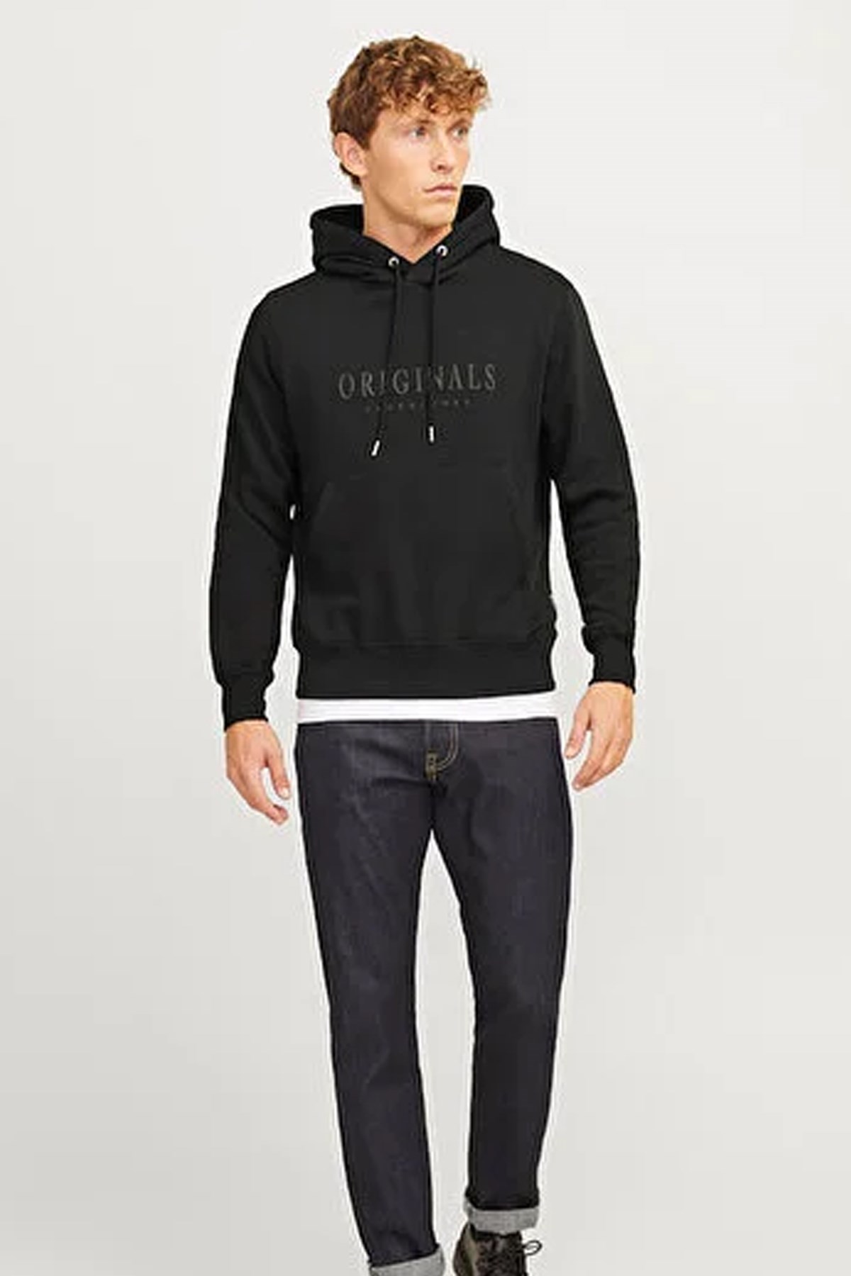 Jack & Jones Jorfrederiksberg Erkek Sweatshirt Siyah