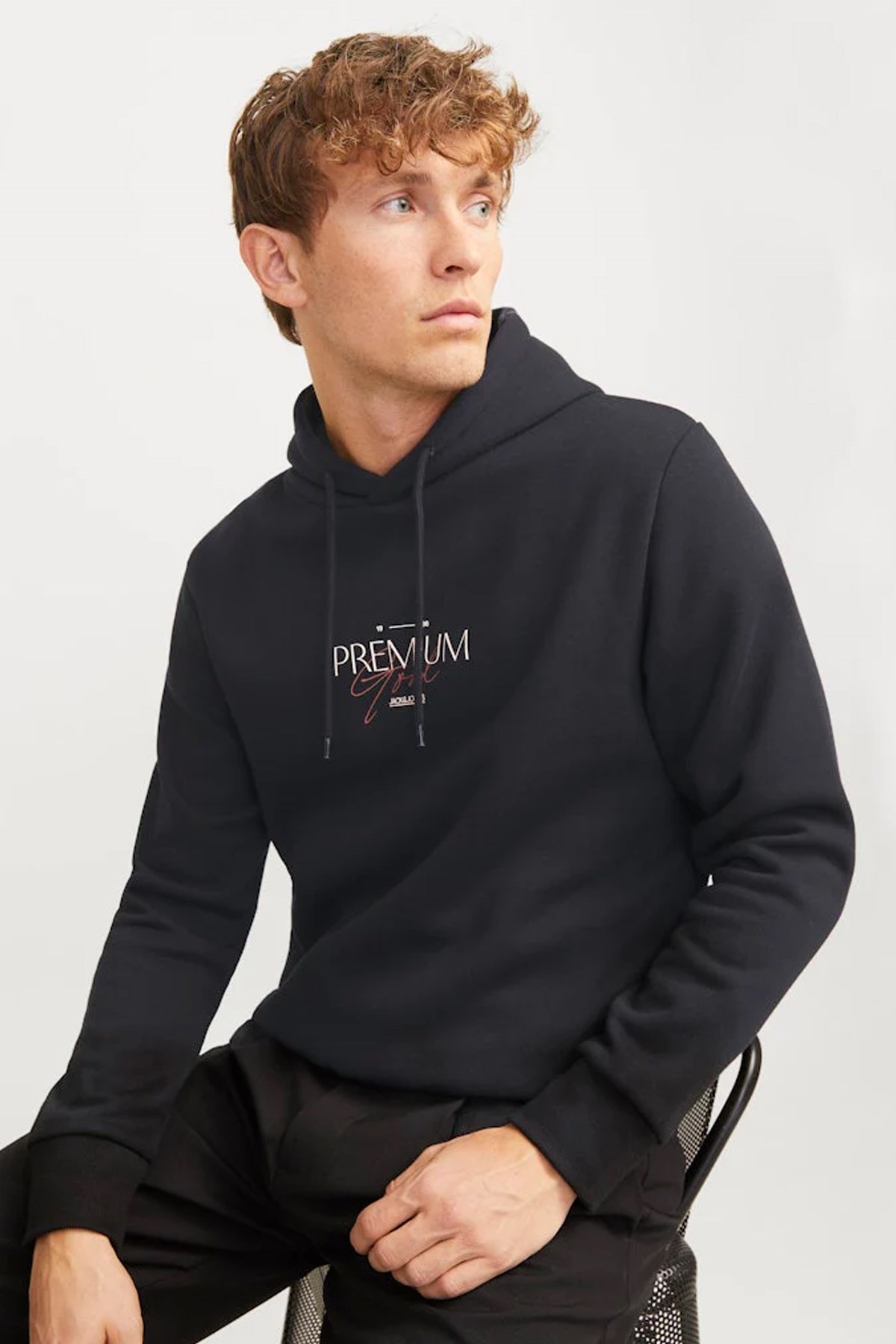 Jack & Jones Jprblaharold Kapüşonlu Erkek Sweat 12271193 Siyah
