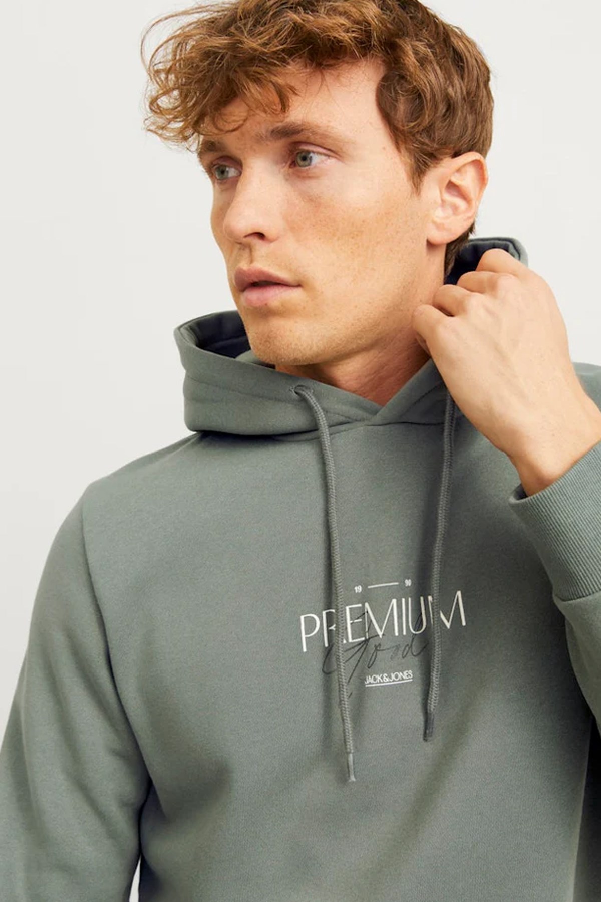 Jack & Jones Jprblaharold Kapüşonlu Erkek Sweat 12271193 Yeşil