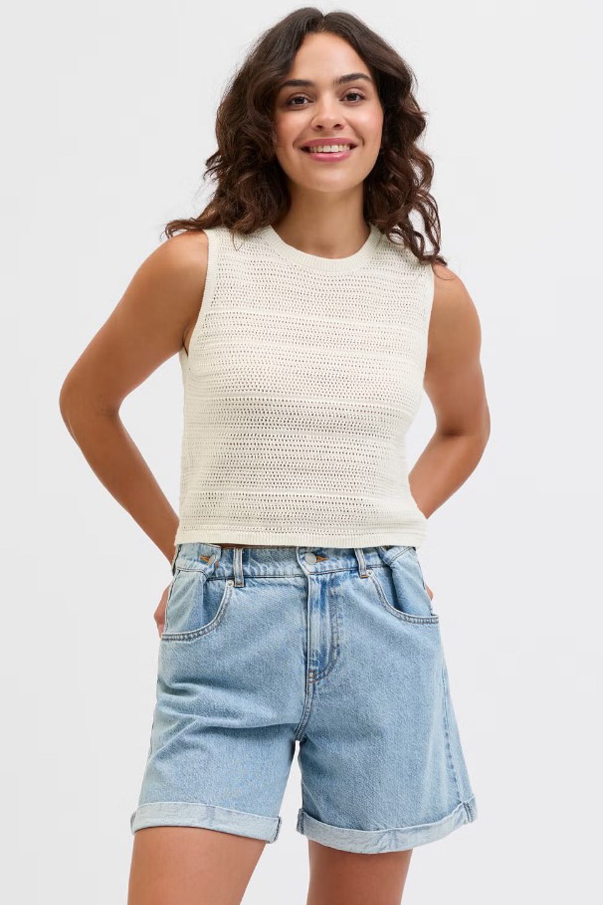 Jack & Jones Jxzusannah Kadın Top Knit 12271451 Krem