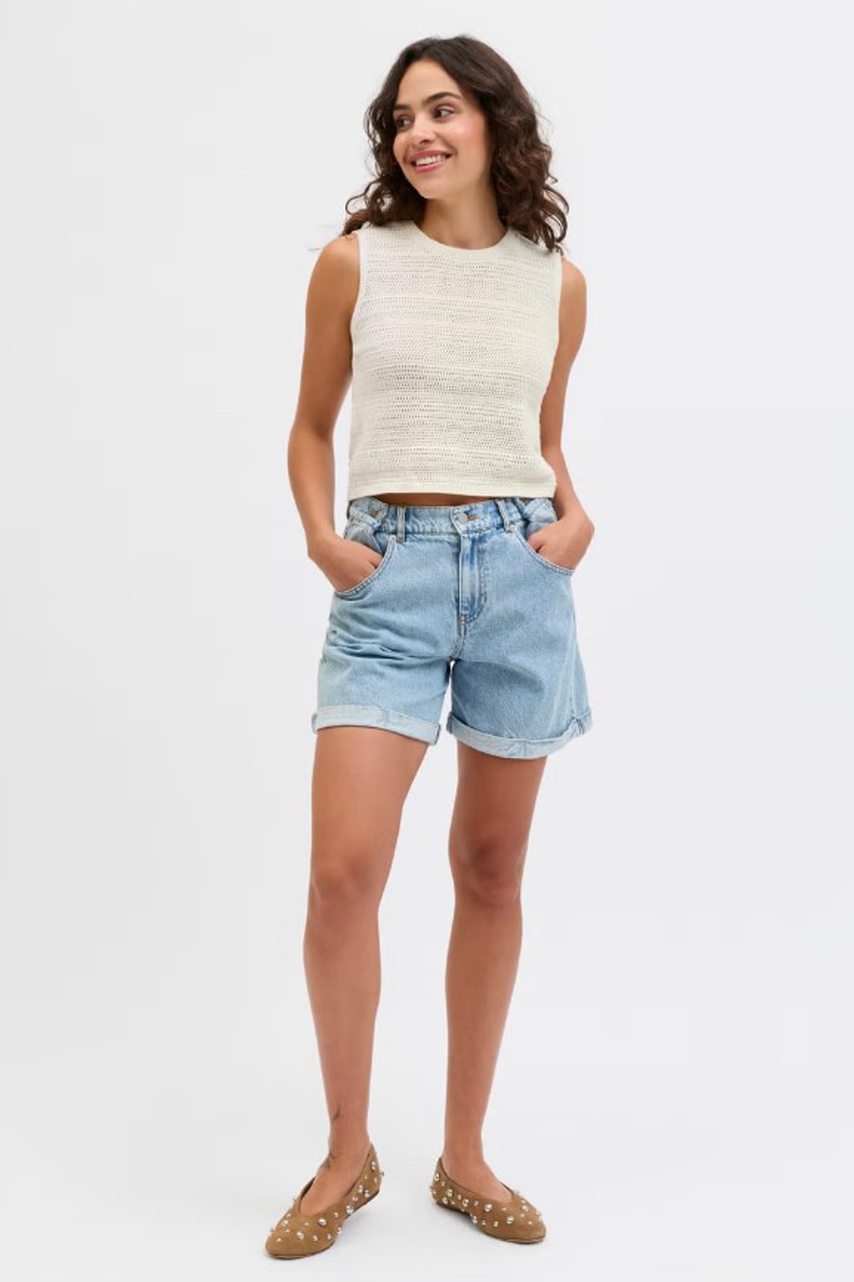 Jack & Jones Jxzusannah Kadın Top Knit 12271451 Krem