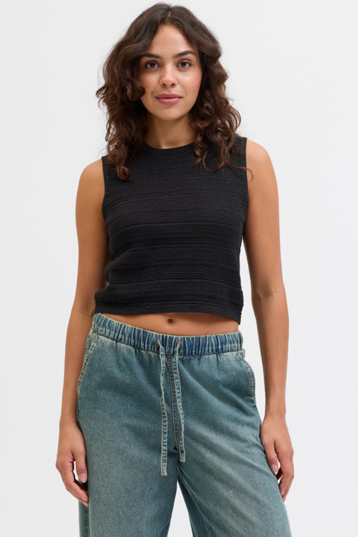 Jack & Jones Jxzusannah Kadın Top Knit 12271451 Siyah
