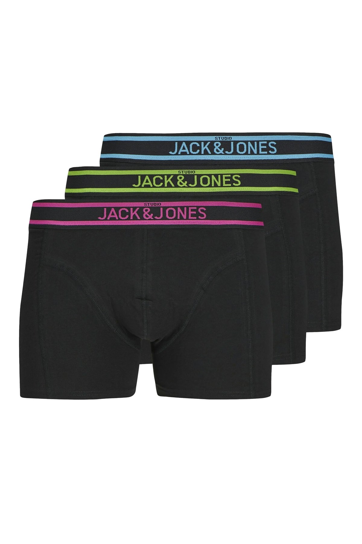 Jack & Jones Jacglow Solid 3 Pack Erkek Boxer 12272927 Siyah