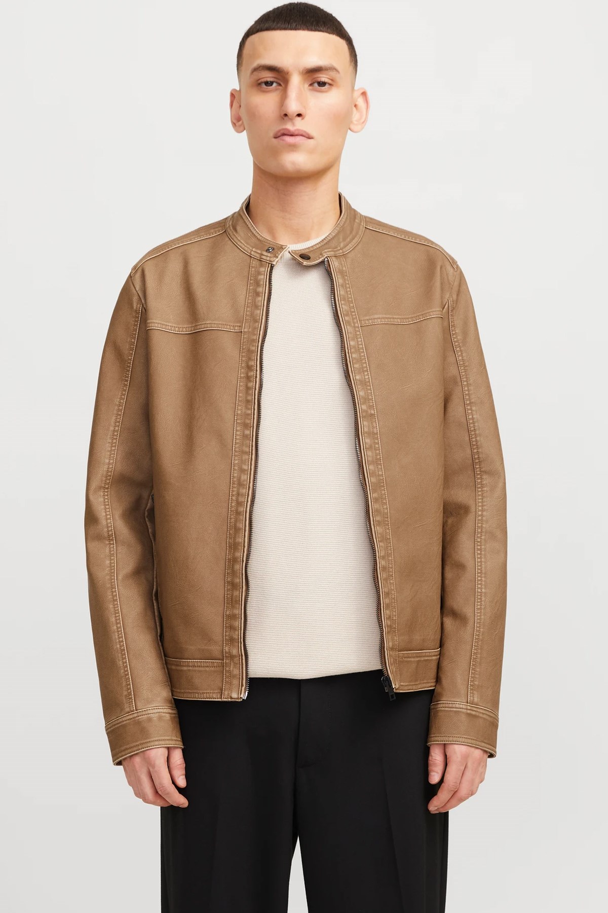 Jack & Jones Jjewarner Washed Pu Erkek Ceket 12273244 Sarı