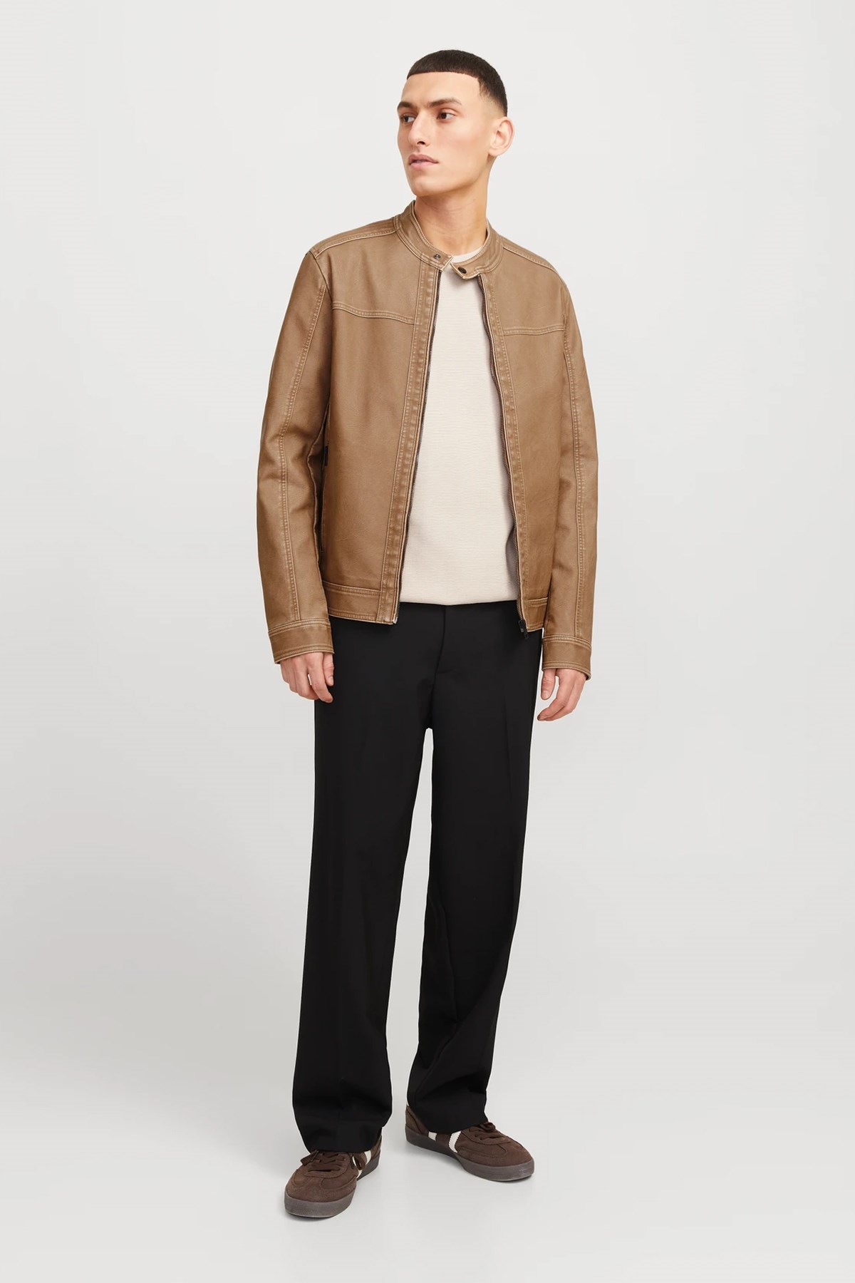 Jack & Jones Jjewarner Washed Pu Erkek Ceket 12273244 Sarı