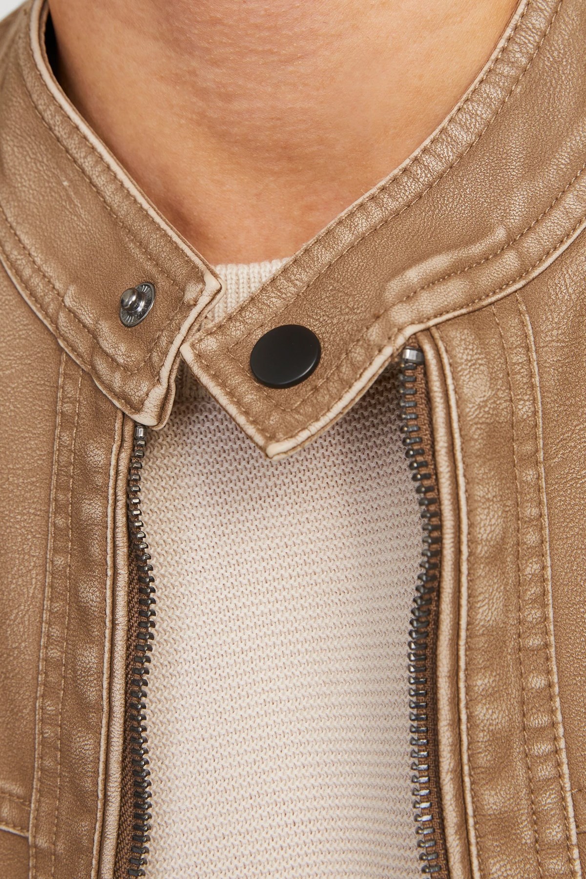 Jack & Jones Jjewarner Washed Pu Erkek Ceket 12273244 Sarı