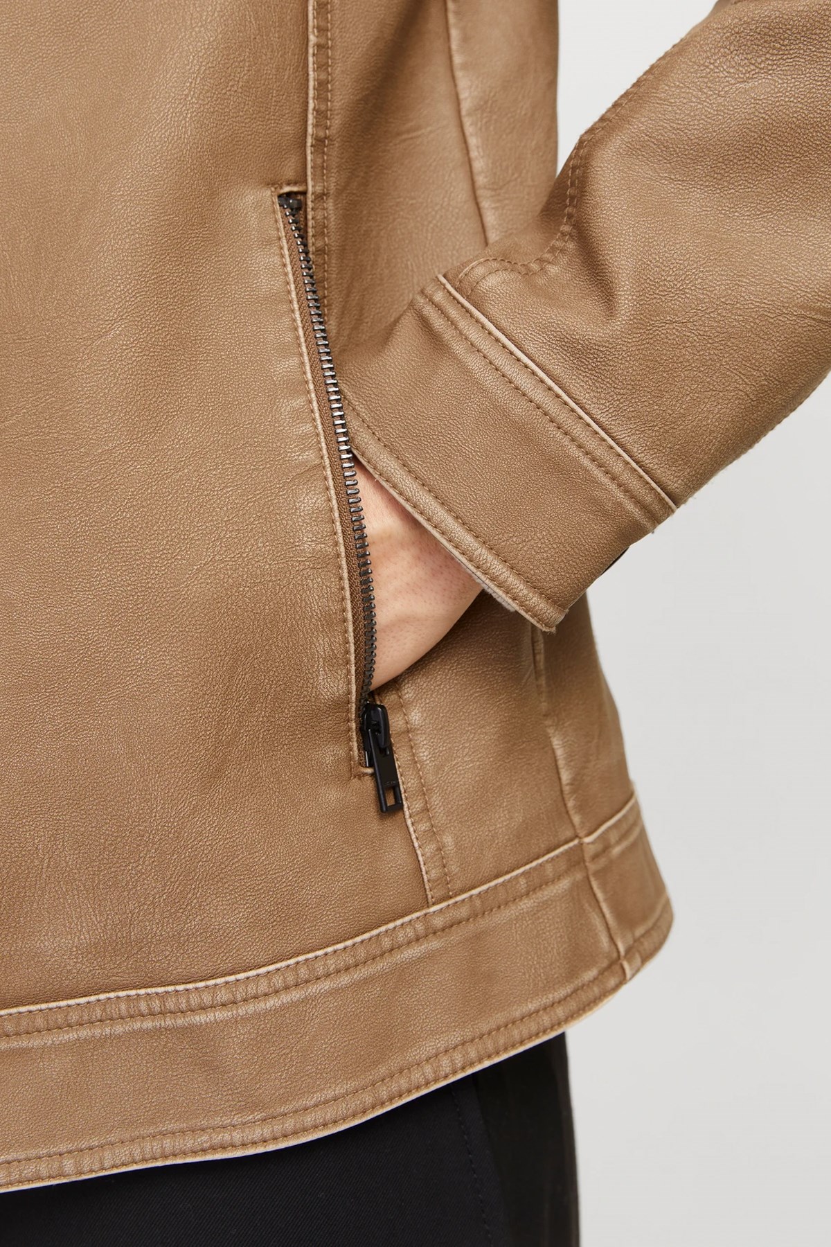 Jack & Jones Jjewarner Washed Pu Erkek Ceket 12273244 Sarı