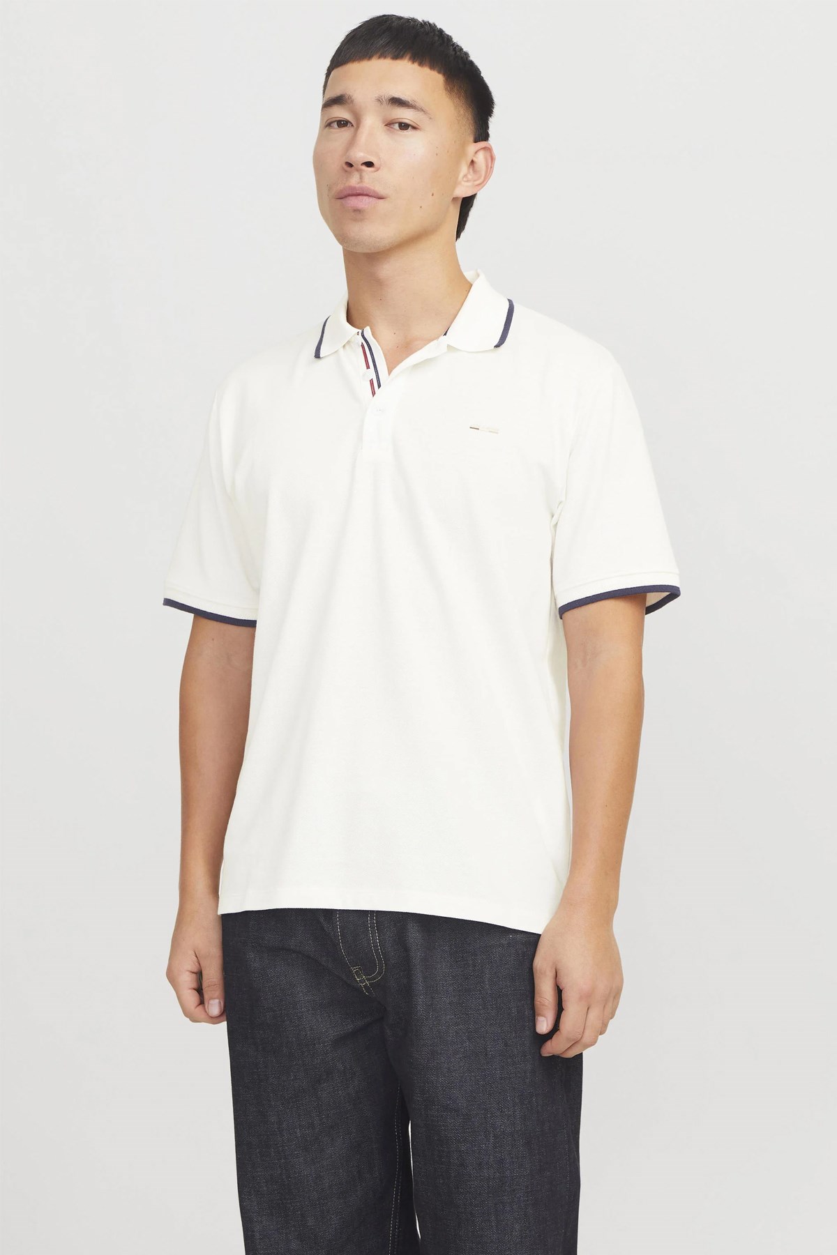 Jack & Jones Jprblualves Erkek Polo Yaka Tişört 12274681 Beyaz