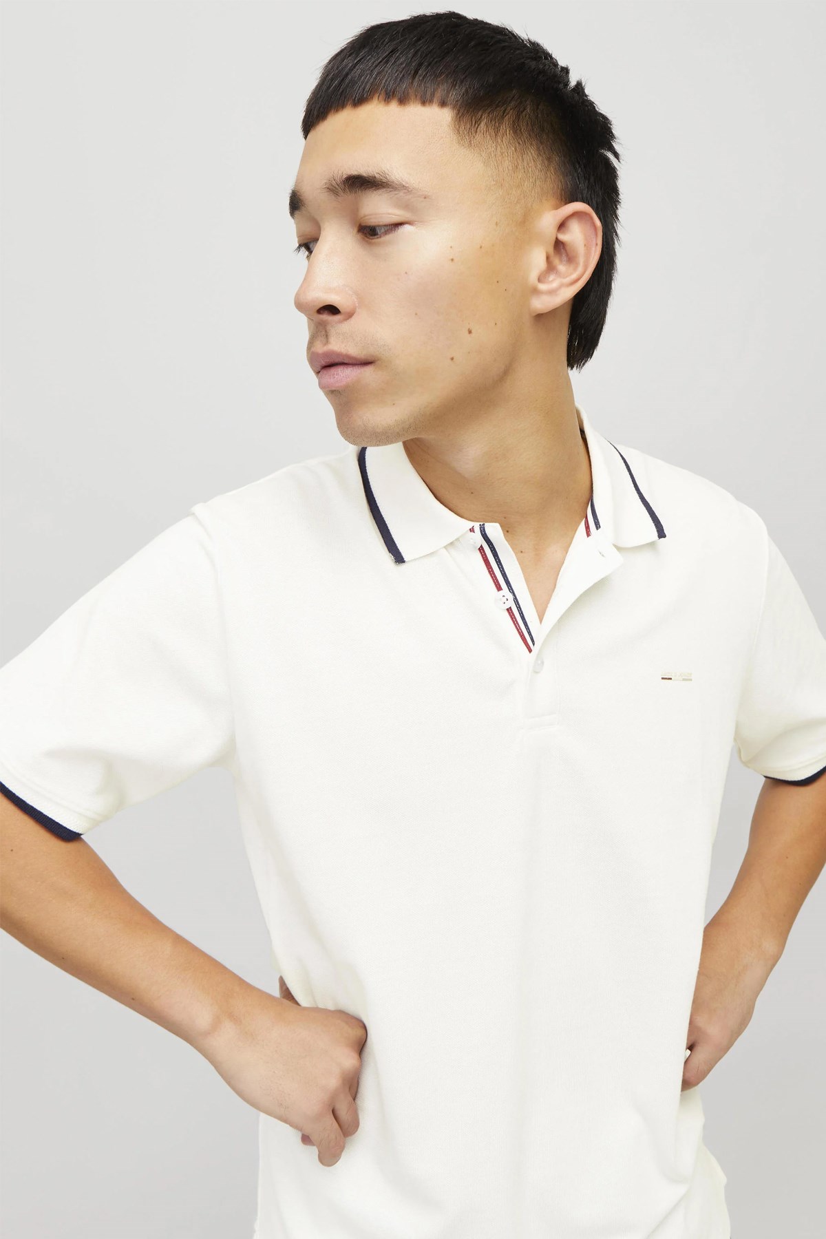 Jack & Jones Jprblualves Erkek Polo Yaka Tişört 12274681 Beyaz