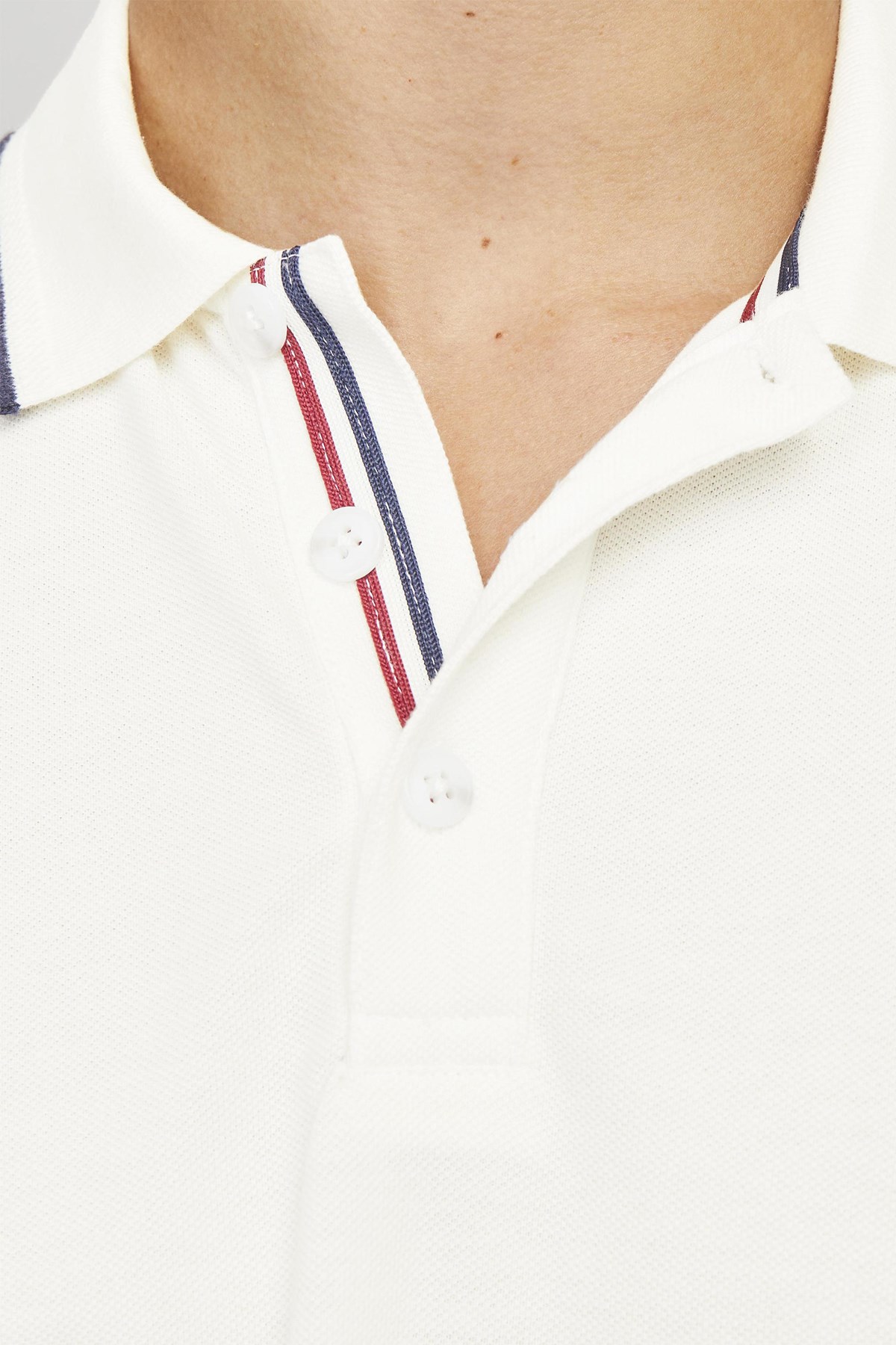 Jack & Jones Jprblualves Erkek Polo Yaka Tişört 12274681 Beyaz