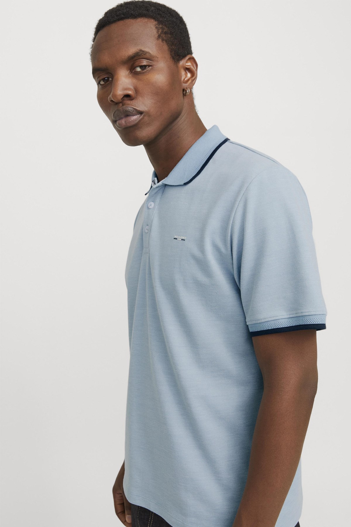 Jack & Jones Jprblualves Erkek Polo Yaka Tişört 12274681 Mavi
