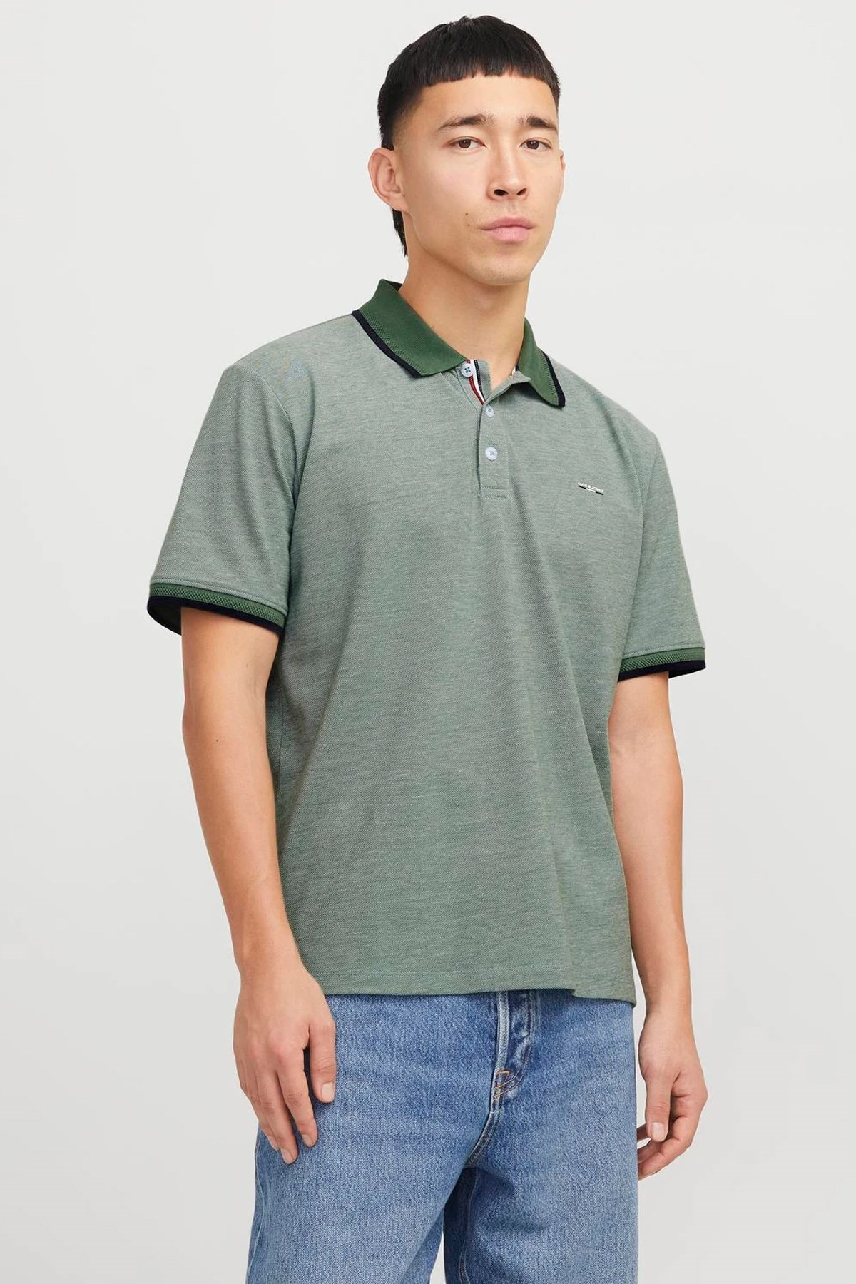 Jack & Jones Jprblualves Erkek Polo Yaka Tişört 12274681 Yeşil