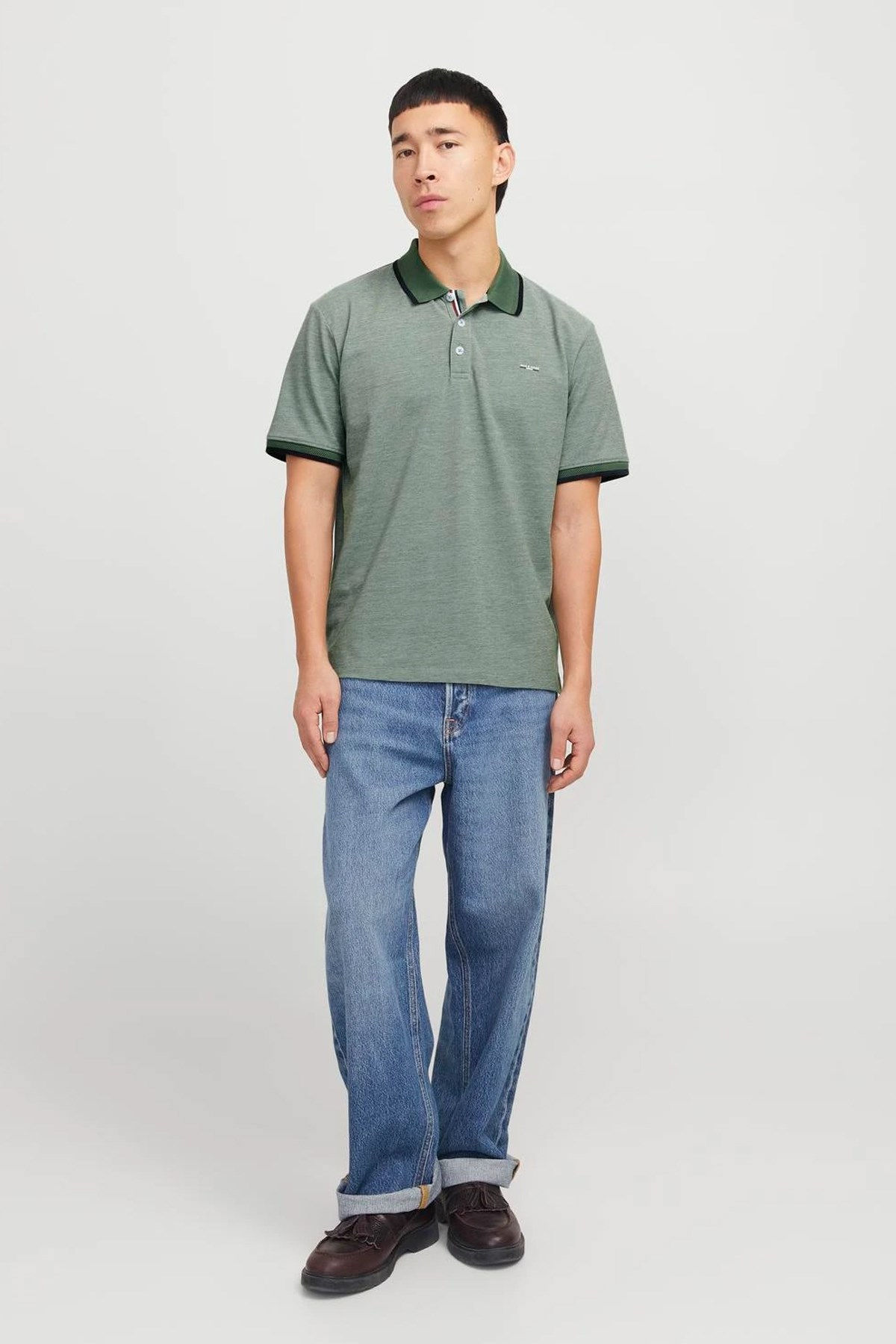 Jack & Jones Jprblualves Erkek Polo Yaka Tişört 12274681 Yeşil