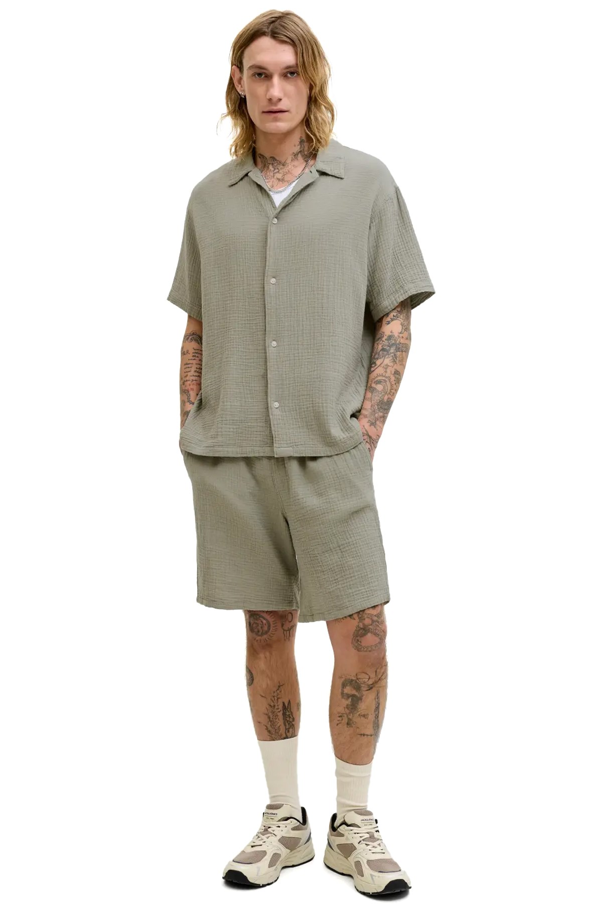 Jack & Jones Jpstjaiden Patras Erkek Şort 12274758 Açık Yeşil