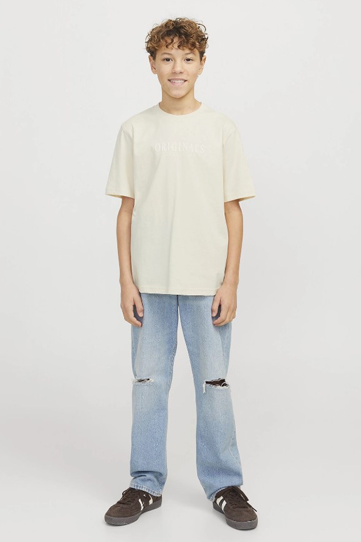 Jack & Jones Jorfrederiksberg Çocuk Tişört 12274890 Beyaz