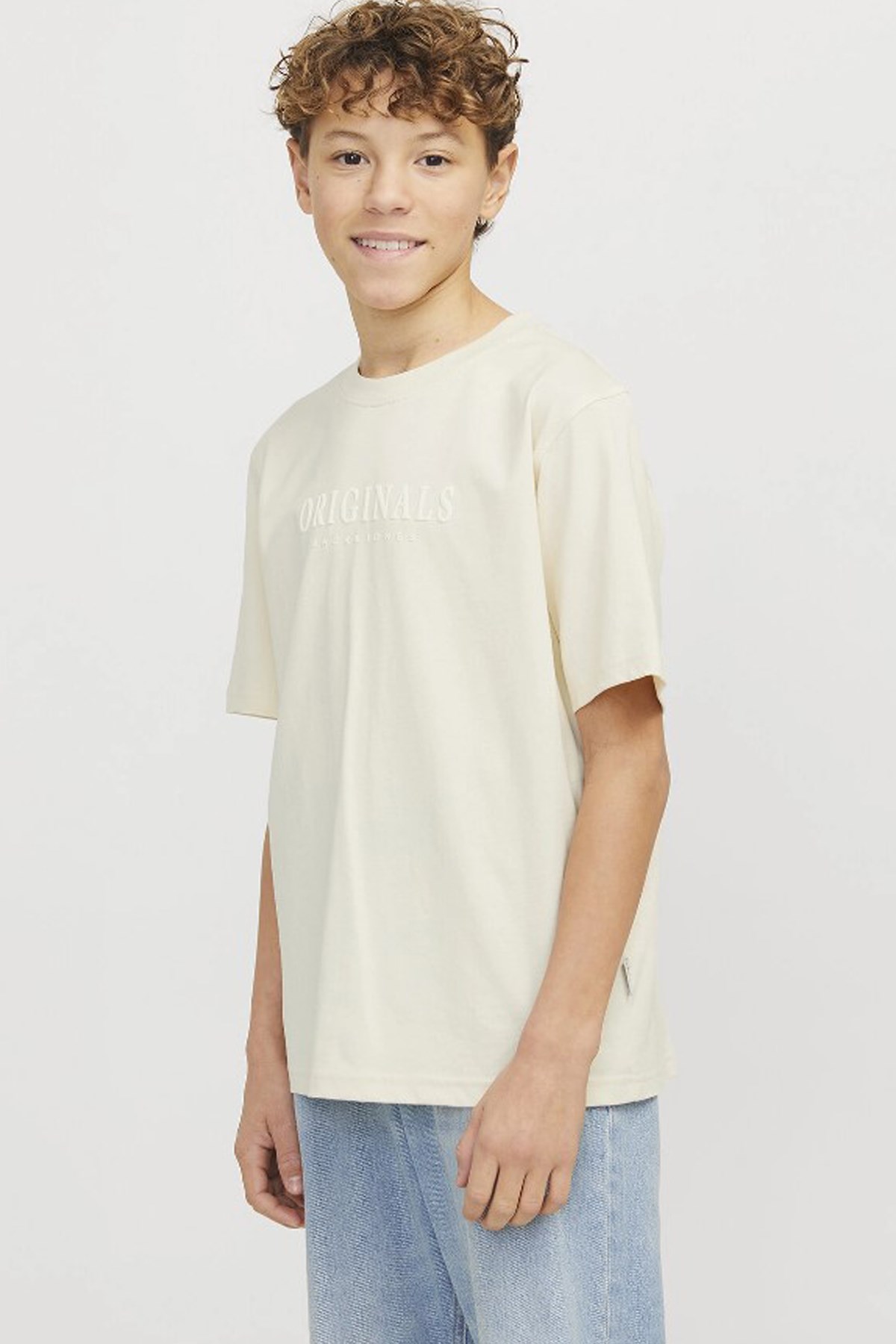 Jack & Jones Jorfrederiksberg Çocuk Tişört 12274890 Beyaz